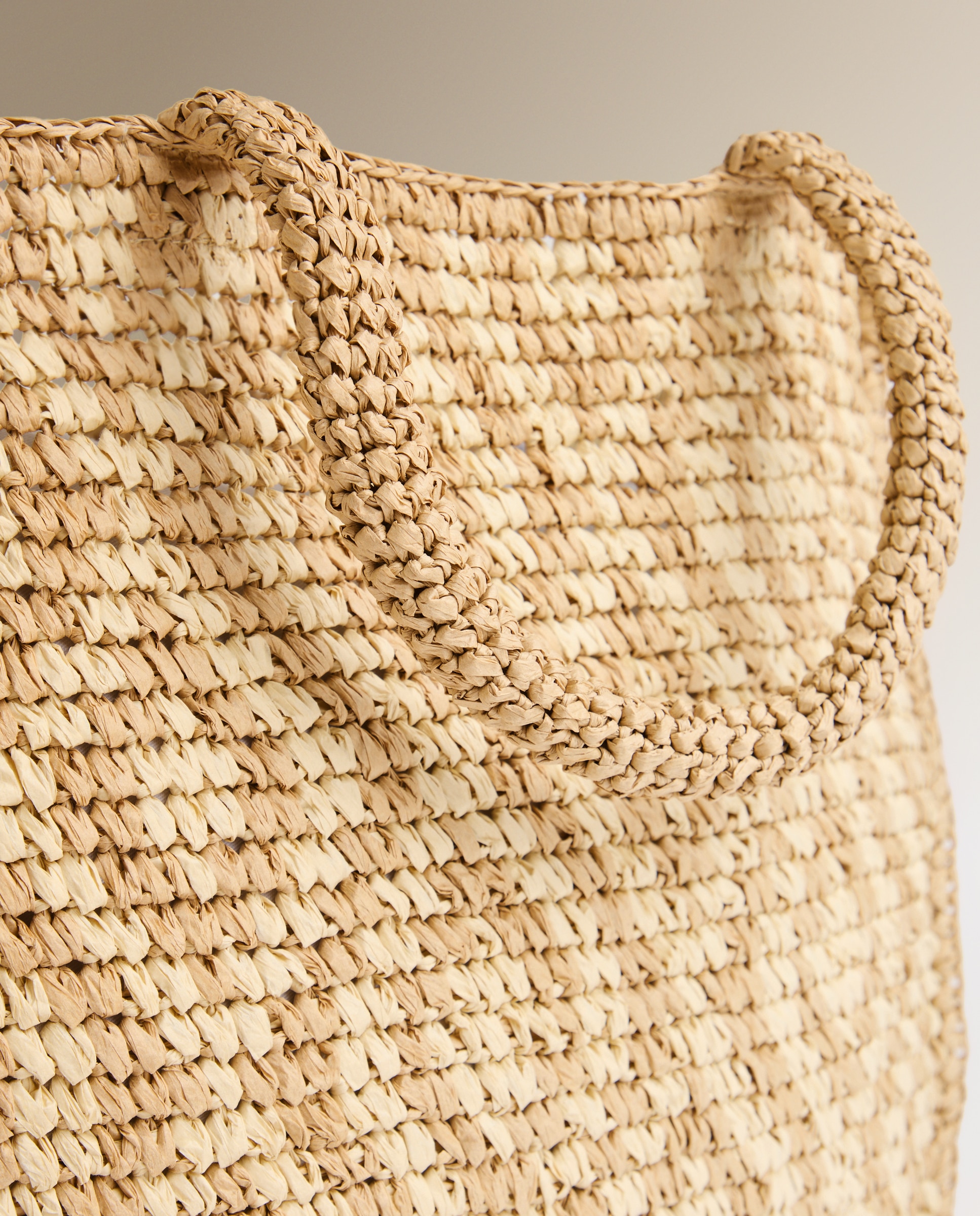Bolsa de playa Geometric - Beige Beige-5