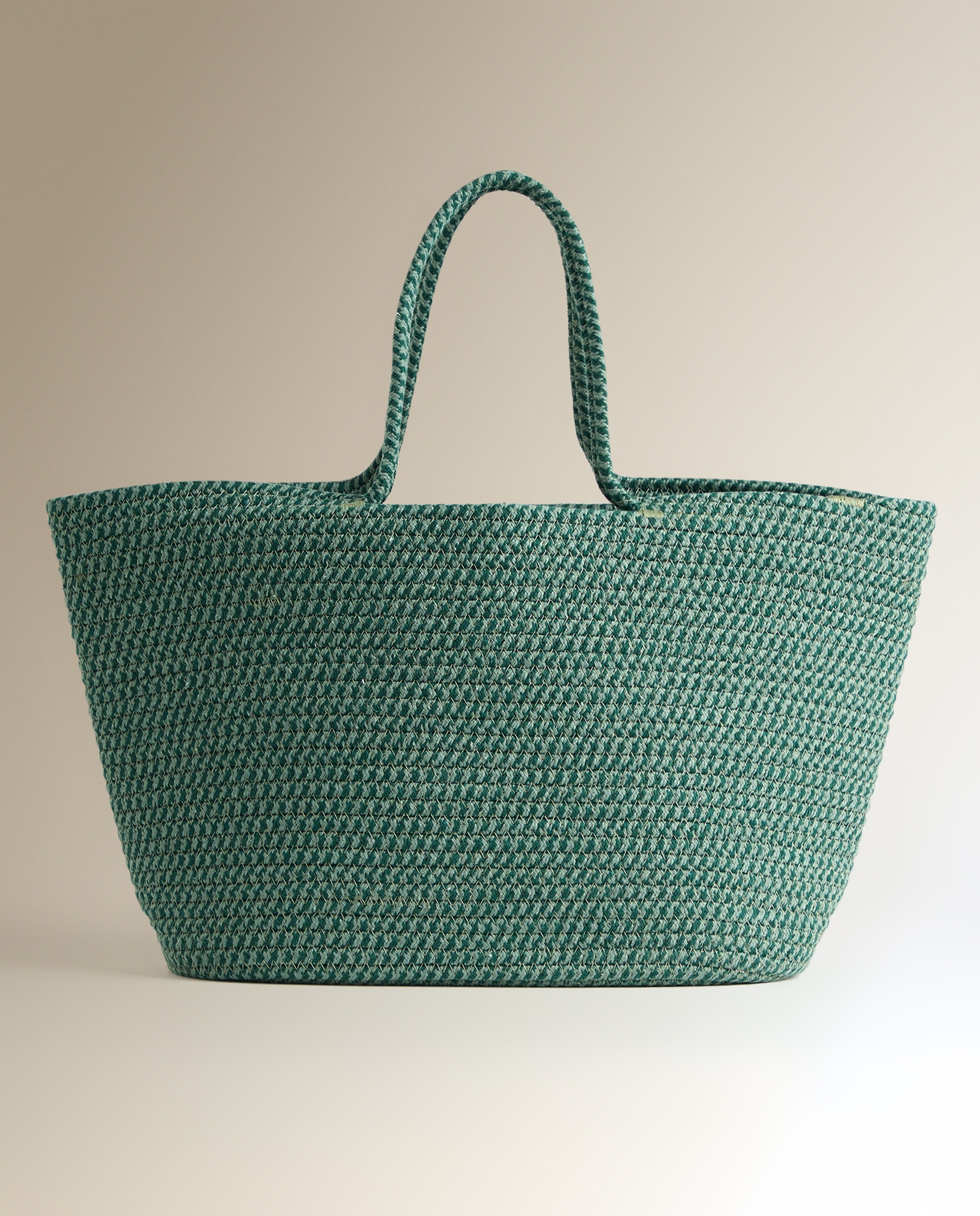 Cesta de Praia Twine Turquesa-2