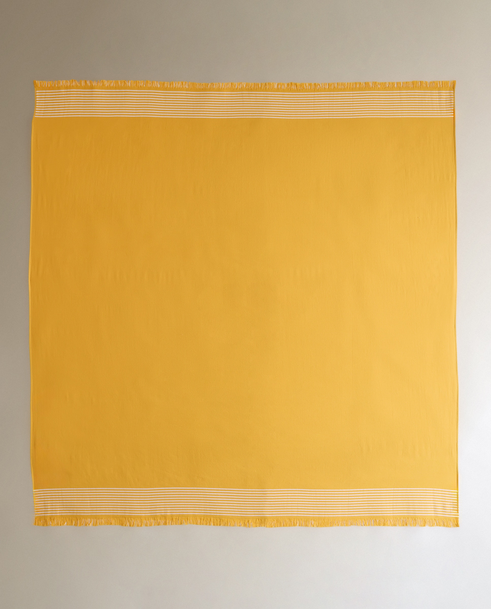 Pareo de playa XL Fouta - Mostaza 200 x 200 cm Mostaza-2