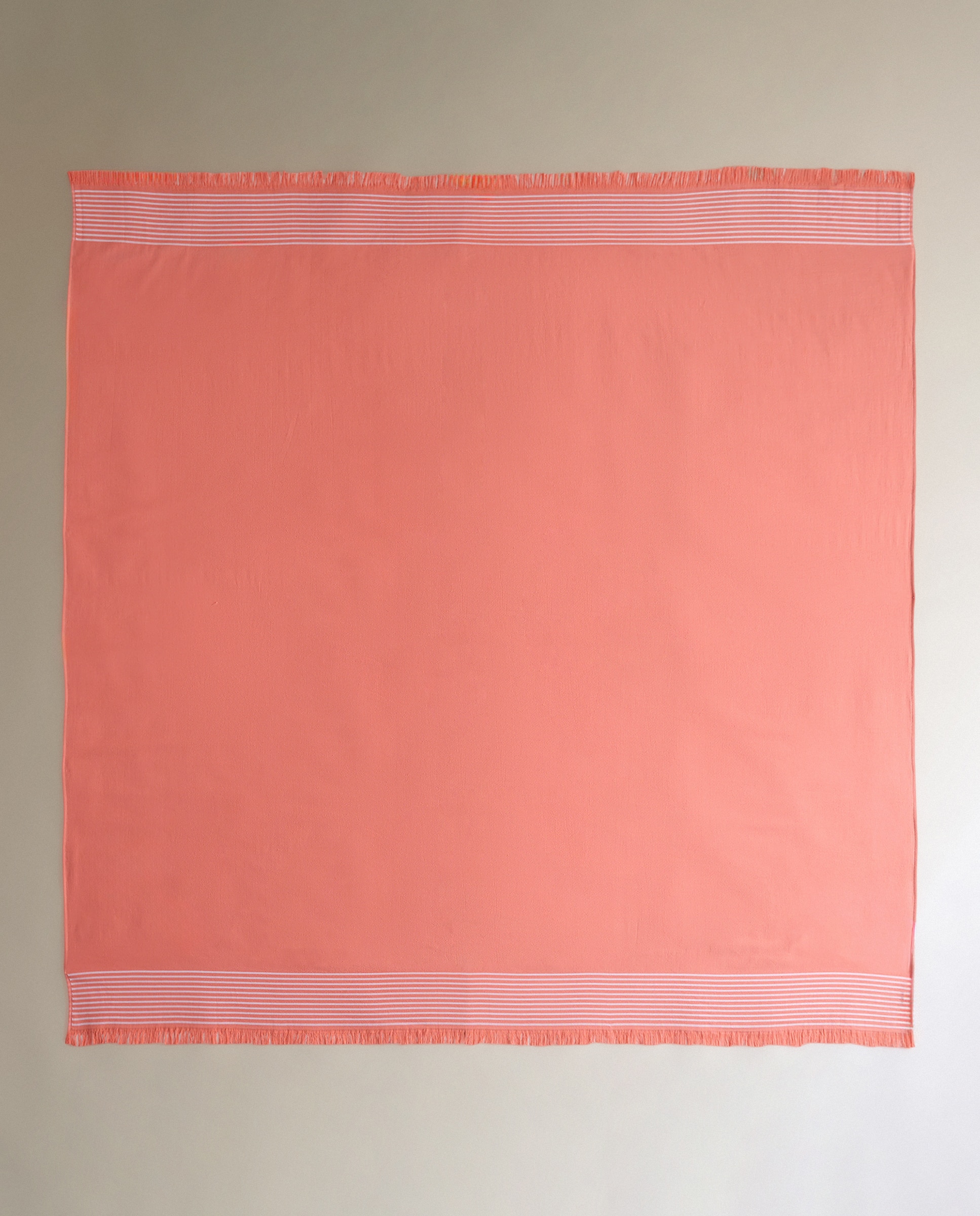 Pareo de playa XL Fouta - Coral 200 x 200 cm Coral-2