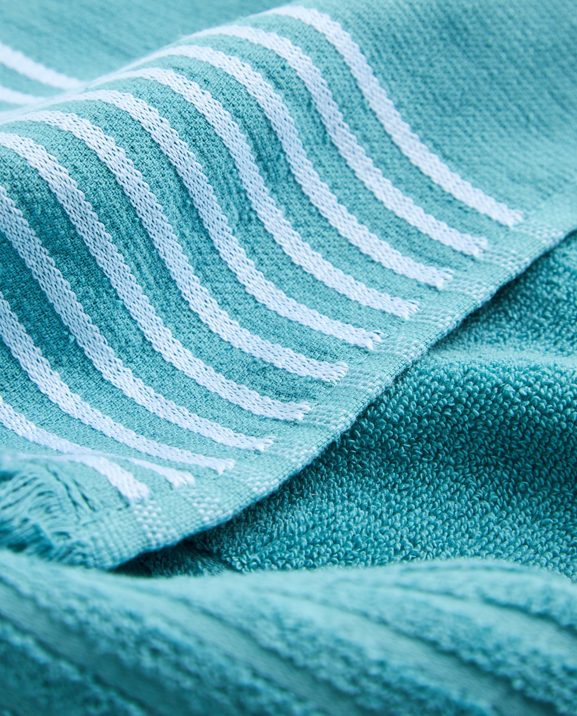 Pareo de playa XL Fouta - Azul agua 200 x 200 cm Azul agua-3