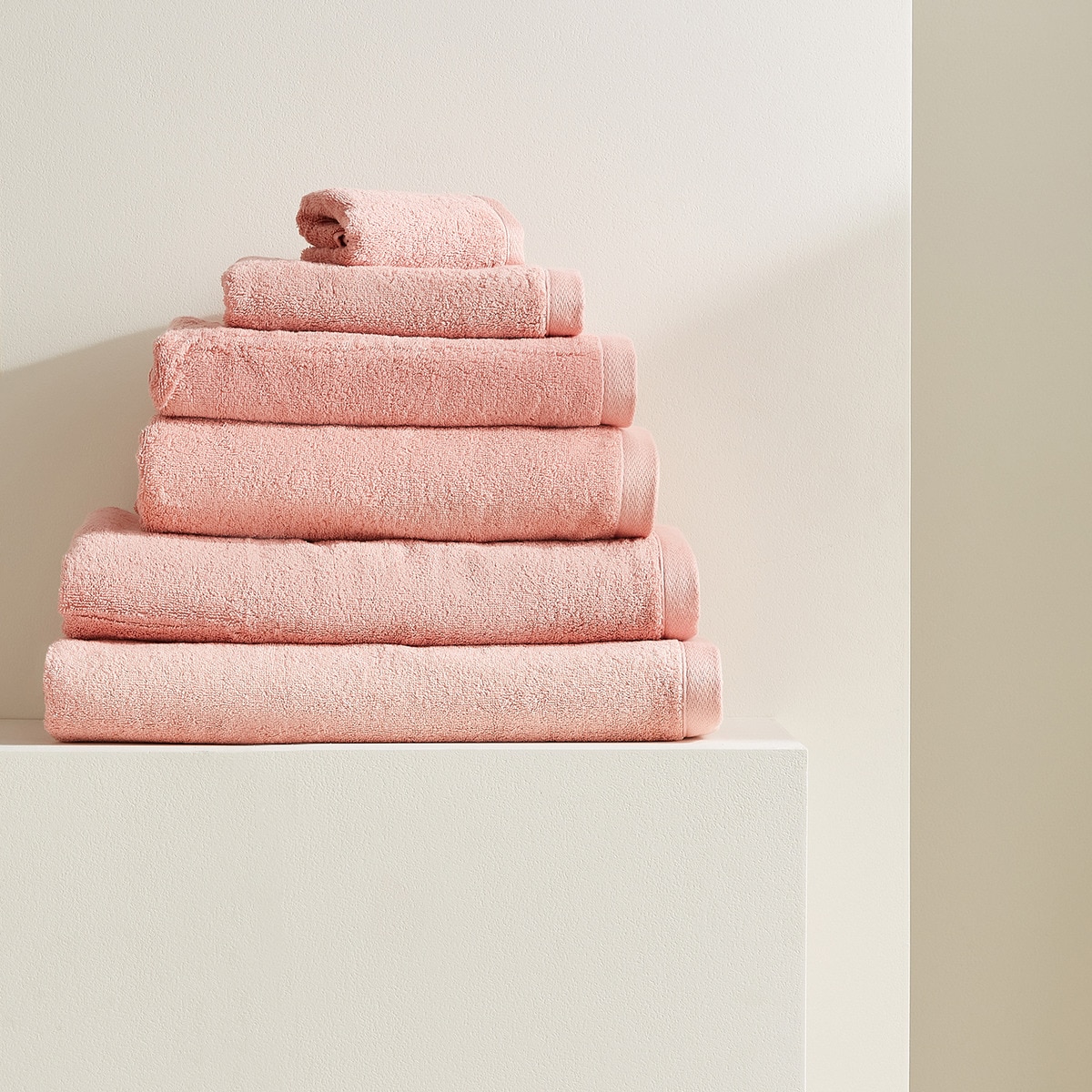 Toalla de baño algodón extrapeinado 550 gr/m2 Kashmir El Corte Inglés - Rosa palo Sábana de baño Rosa palo-1