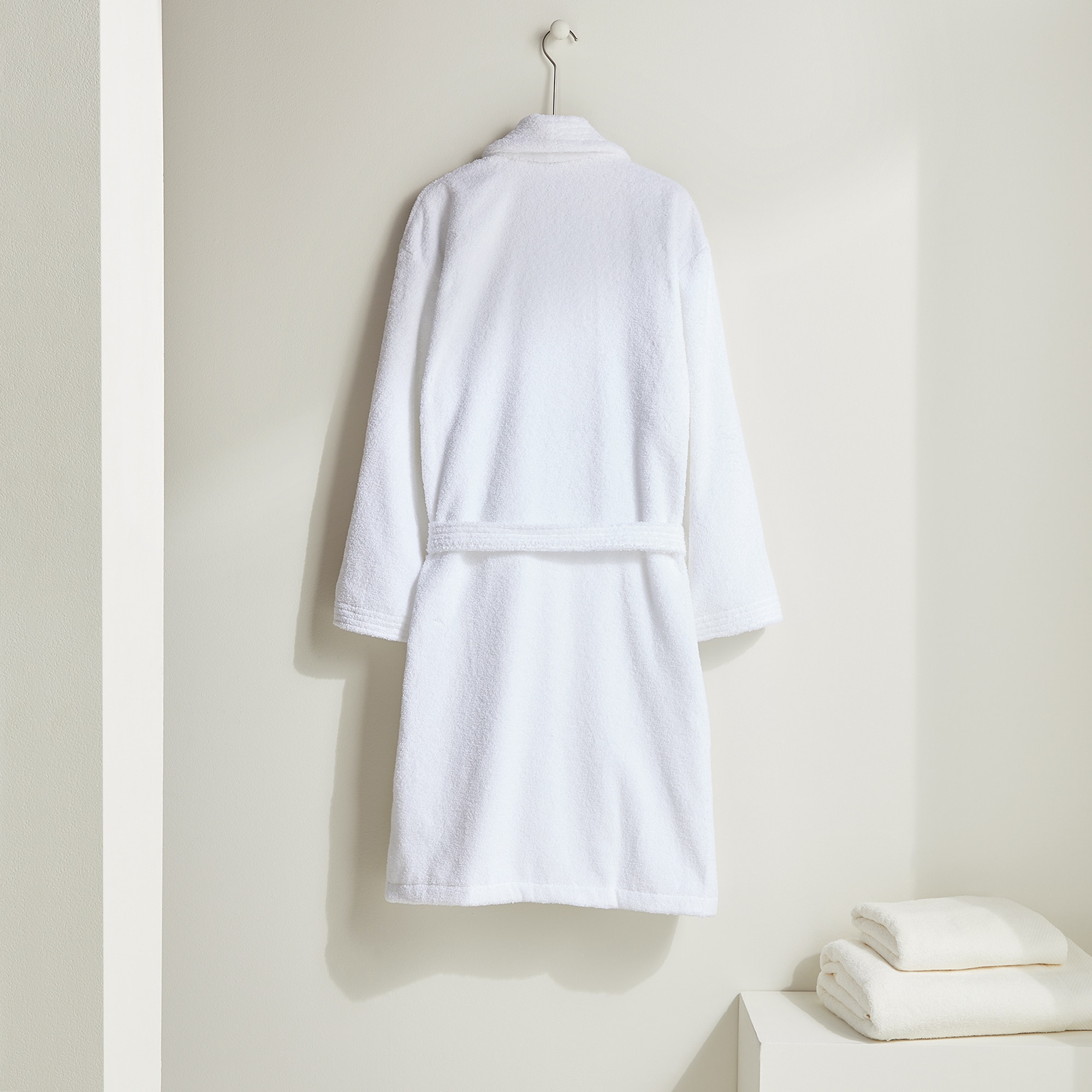 Albornoz con solapa algodón 450 gr/m2 Kashmir El Corte Inglés - Blanco S-M Blanco-3