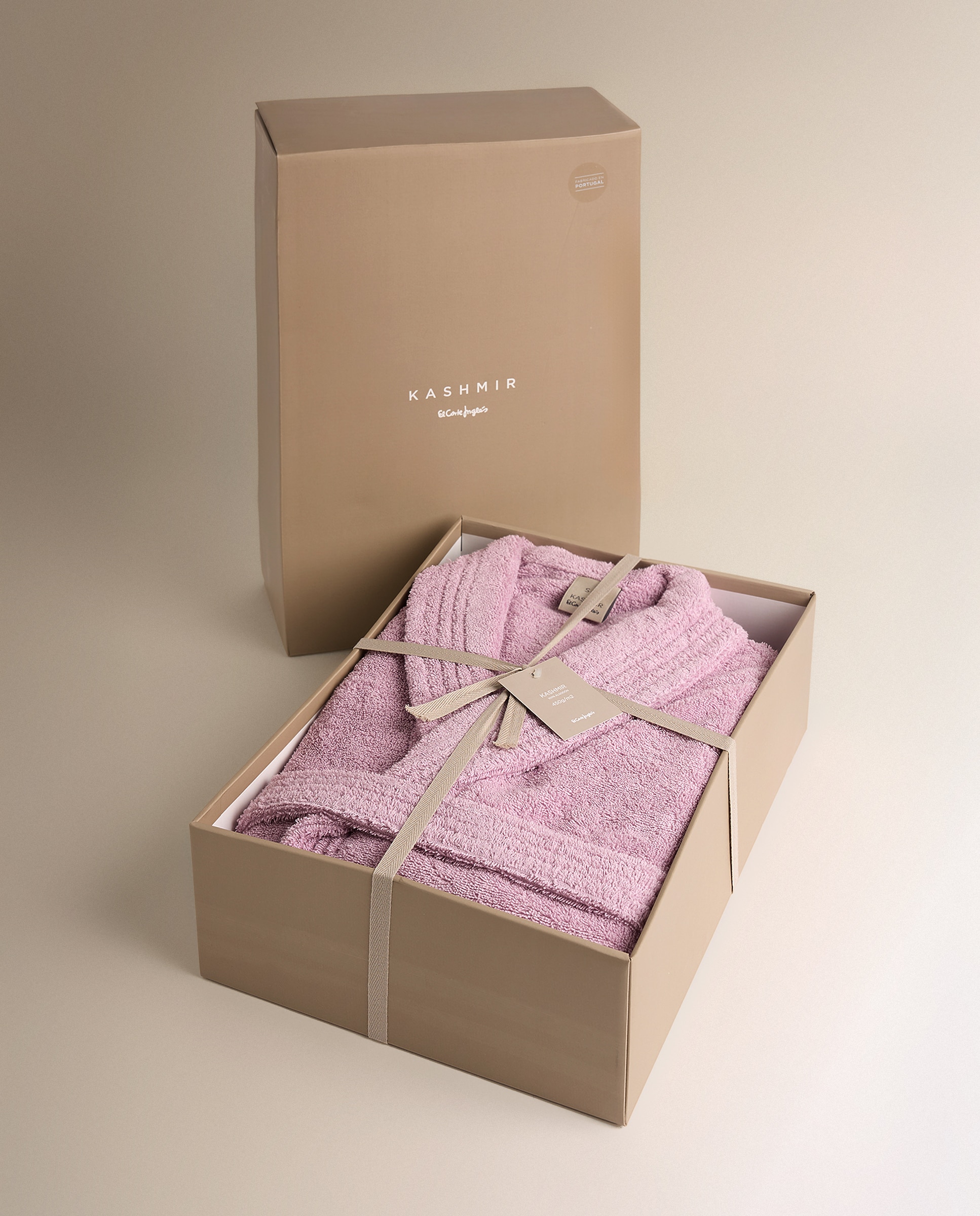 Albornoz con solapa algodón 450 gr/m2 Kashmir El Corte Inglés - Lila L-XL Lila-5