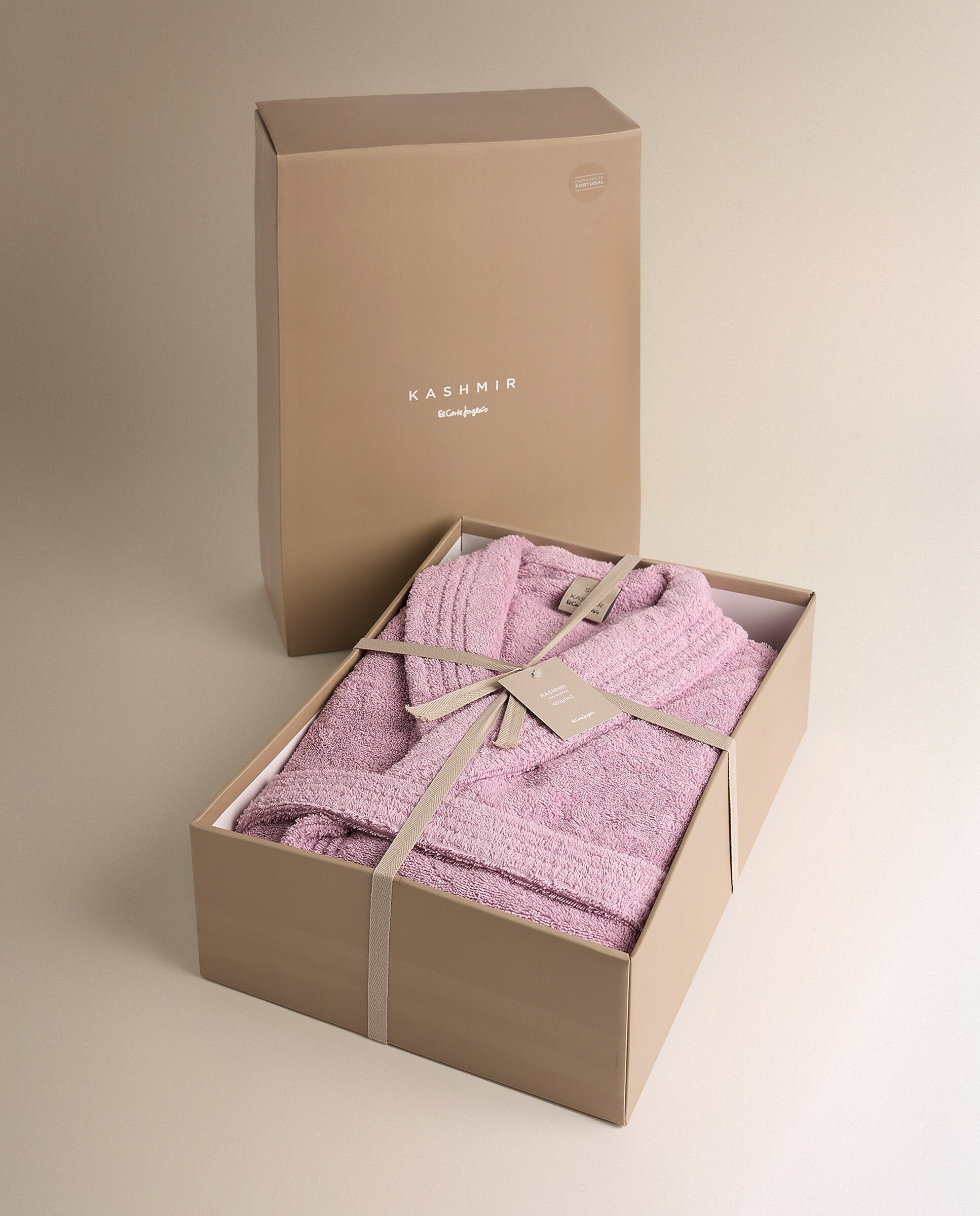 Albornoz con solapa algodón 450 gr/m2 Kashmir El Corte Inglés - Lila S-M Lila-5