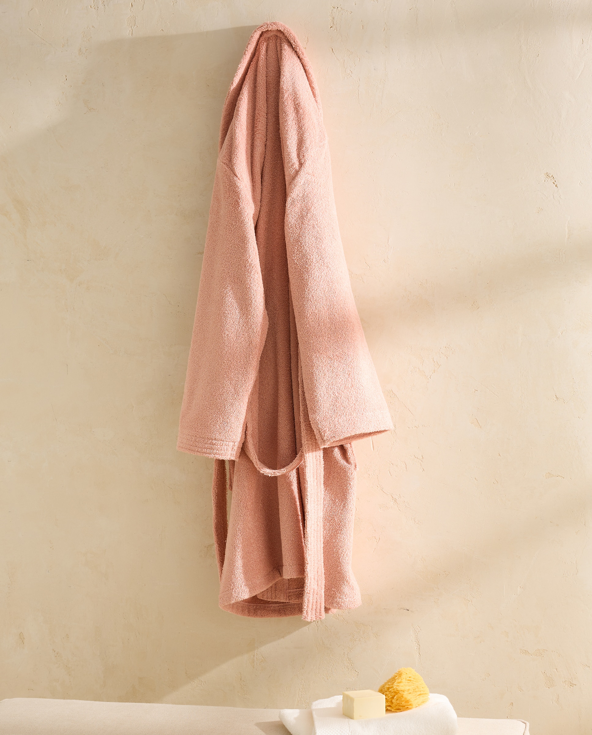 Albornoz con solapa algodón 450 gr/m2 Kashmir El Corte Inglés - Rosa palo S-M Rosa palo-1