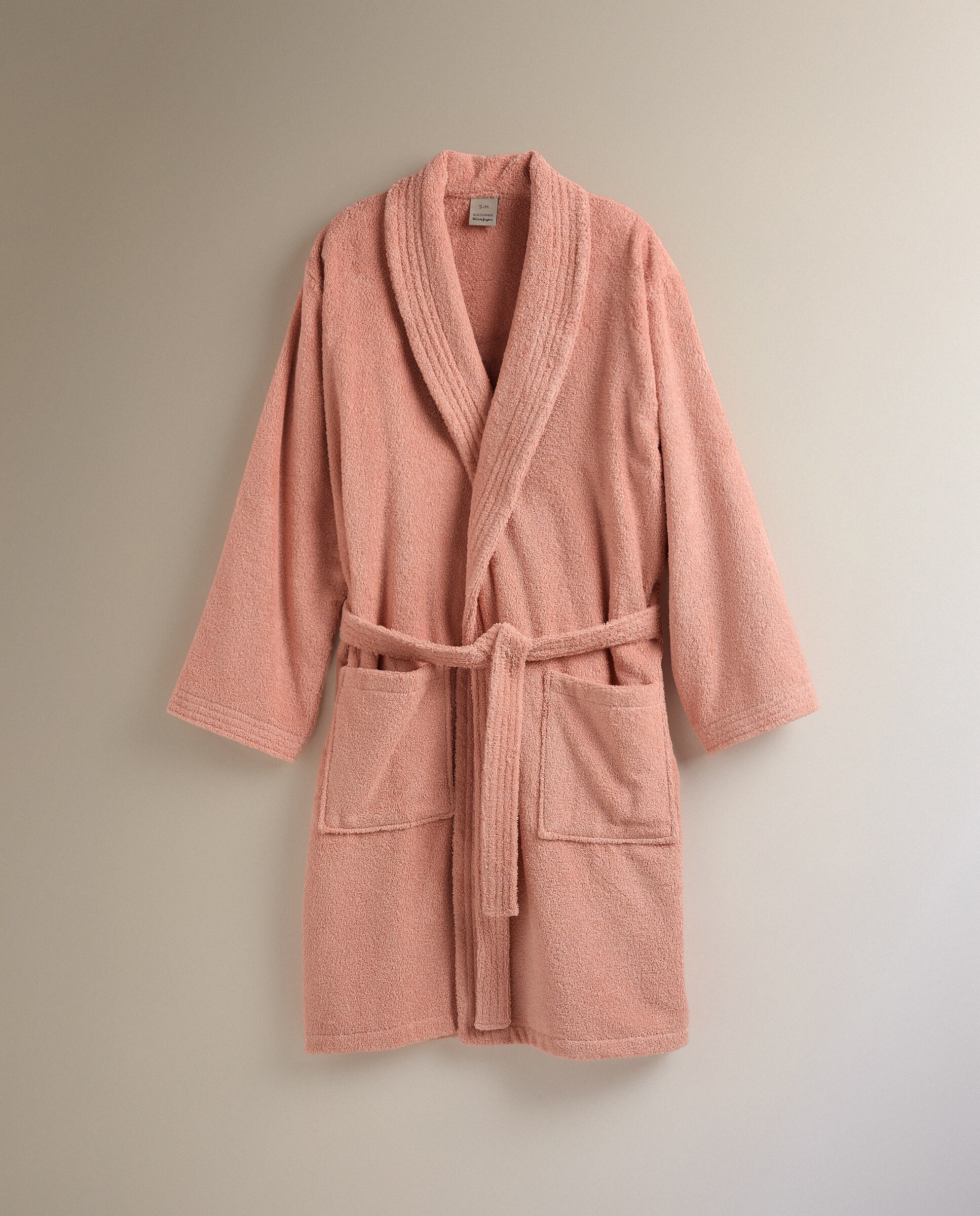 Albornoz con solapa algodón 450 gr/m2 Kashmir El Corte Inglés - Rosa palo S-M Rosa palo-2