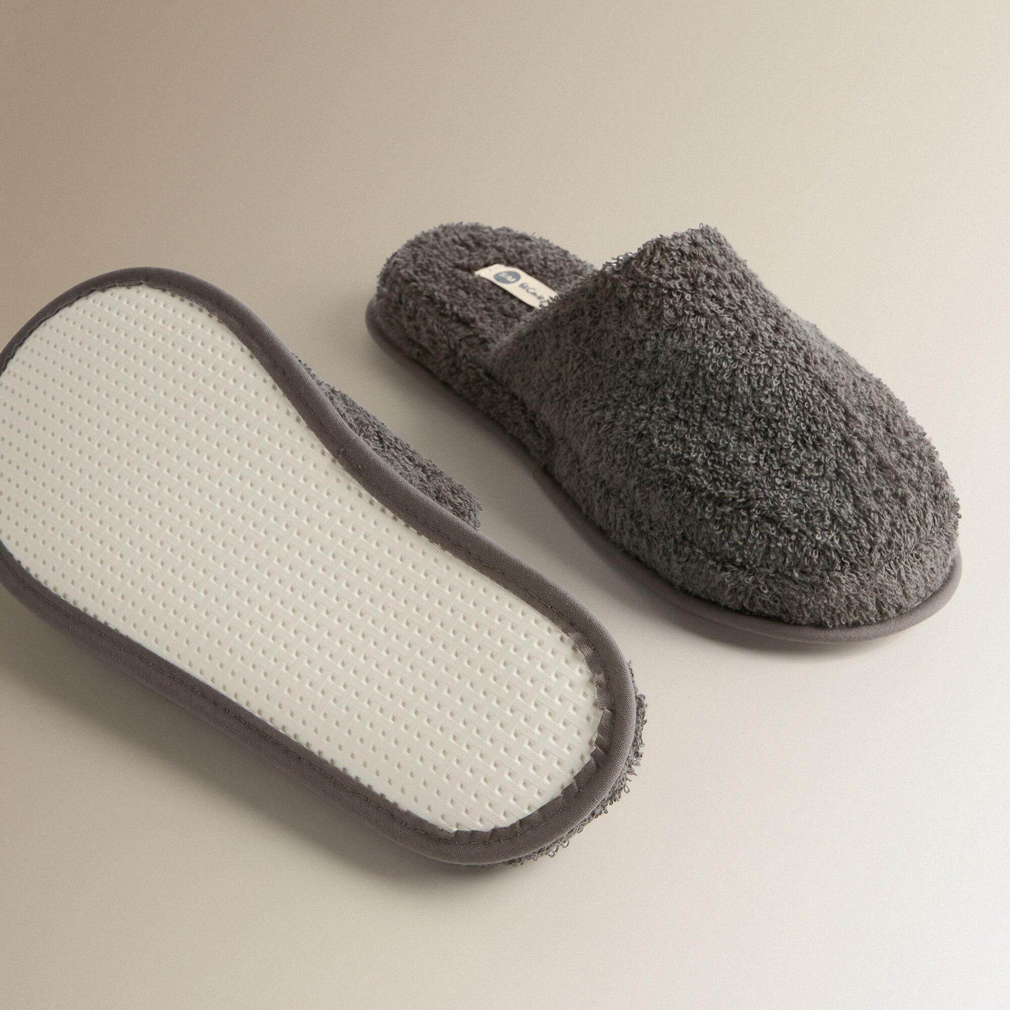 Imagen 2 de Zapatillas de baño algodón Kashmir El Corte Inglés - Antracita S-M Antracita