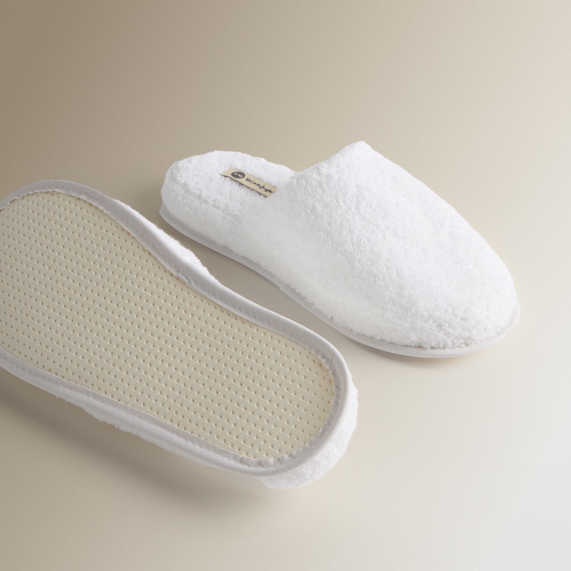 Imagen 2 de Zapatillas de baño algodón Kashmir El Corte Inglés - Blanco S-M Blanco