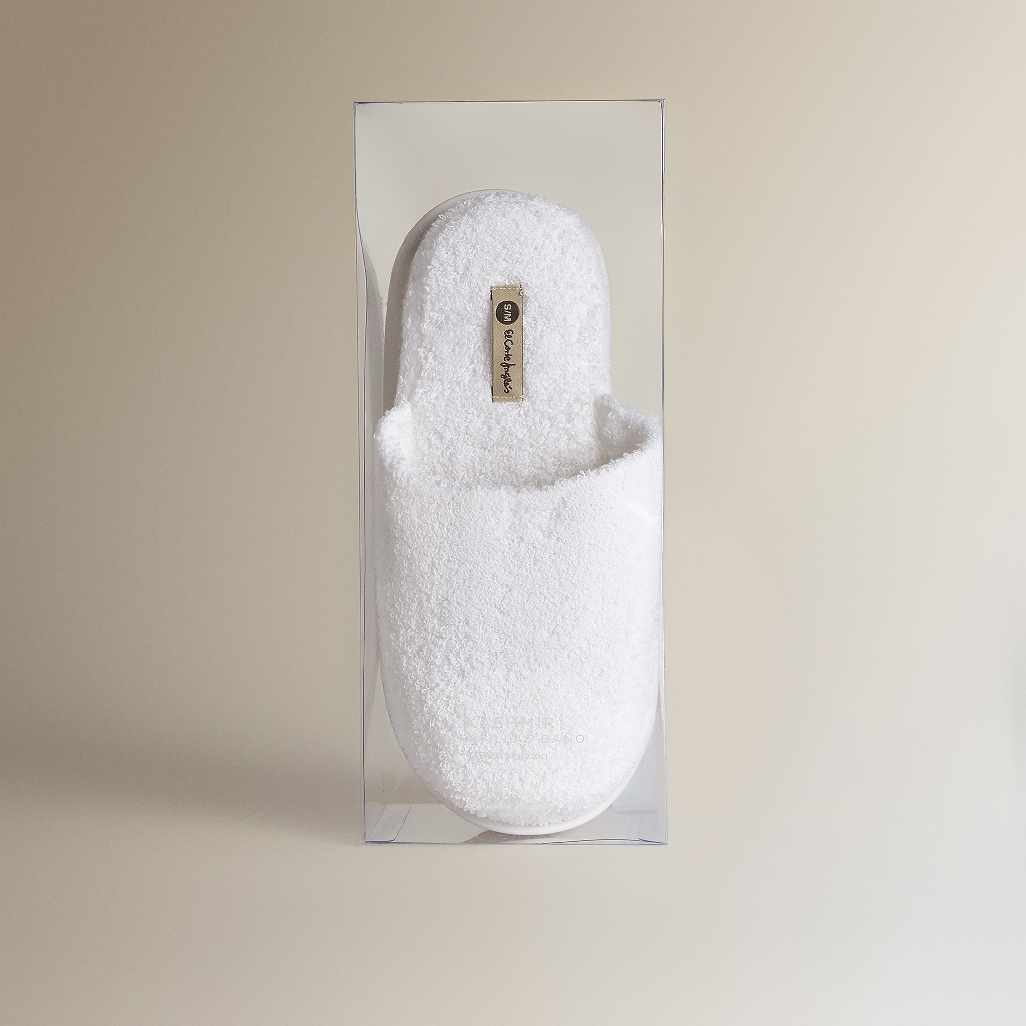 Imagen 3 de Zapatillas de baño algodón Kashmir El Corte Inglés - Blanco S-M Blanco