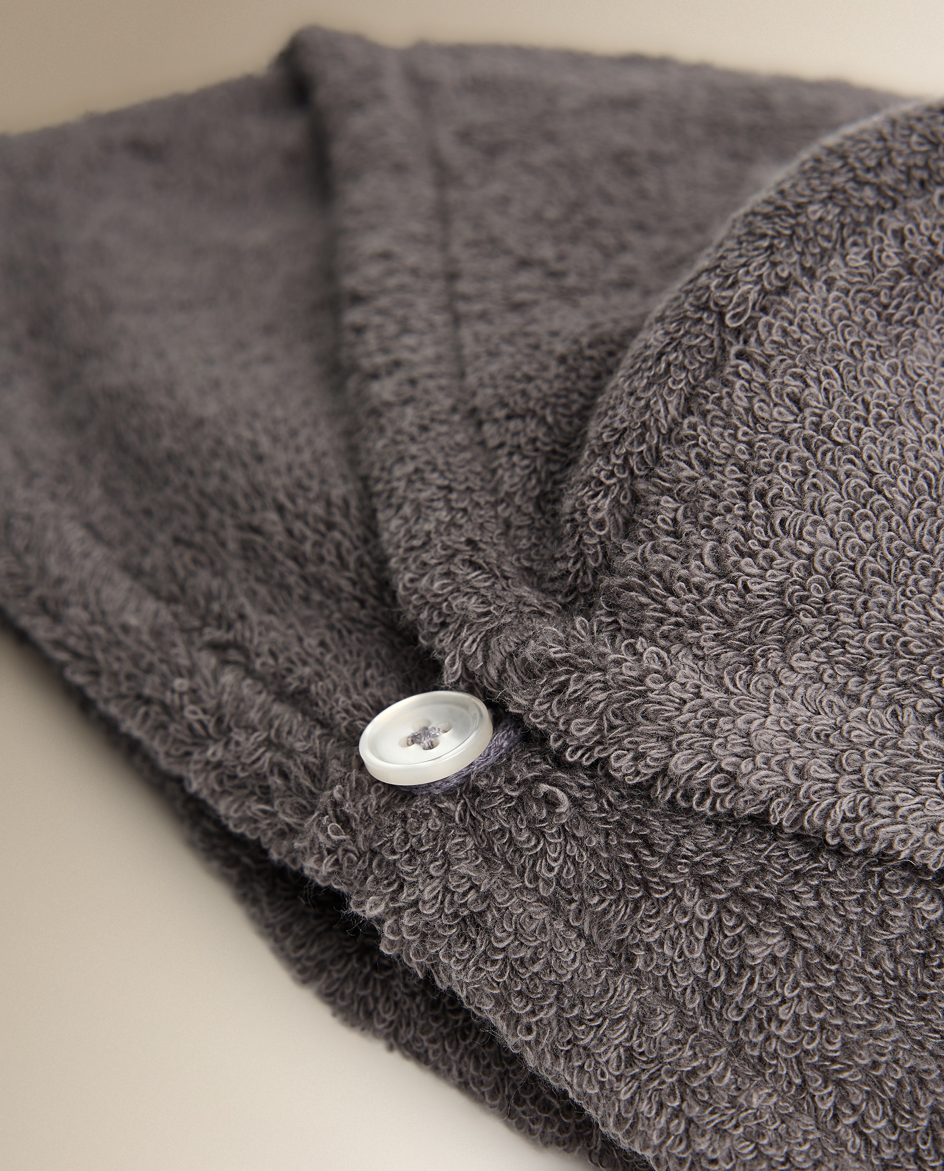 Turbante de tecido turco de algodão 450 g/m2 Kashmir Antracite-2