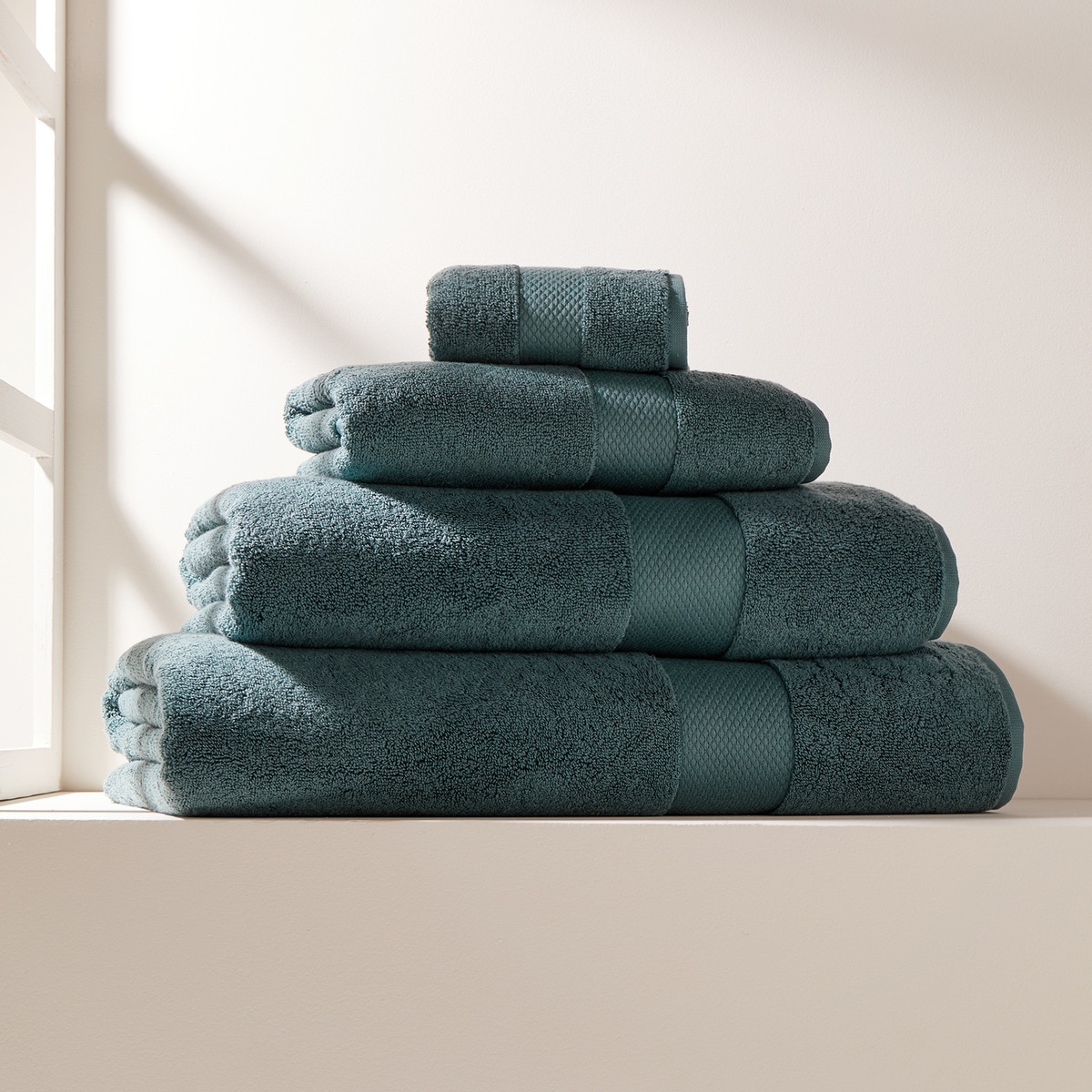 Toalla de baño Algodón Egipcio de 650 gr/m2 - Verde oscuro Sábana de baño Verde oscuro-1