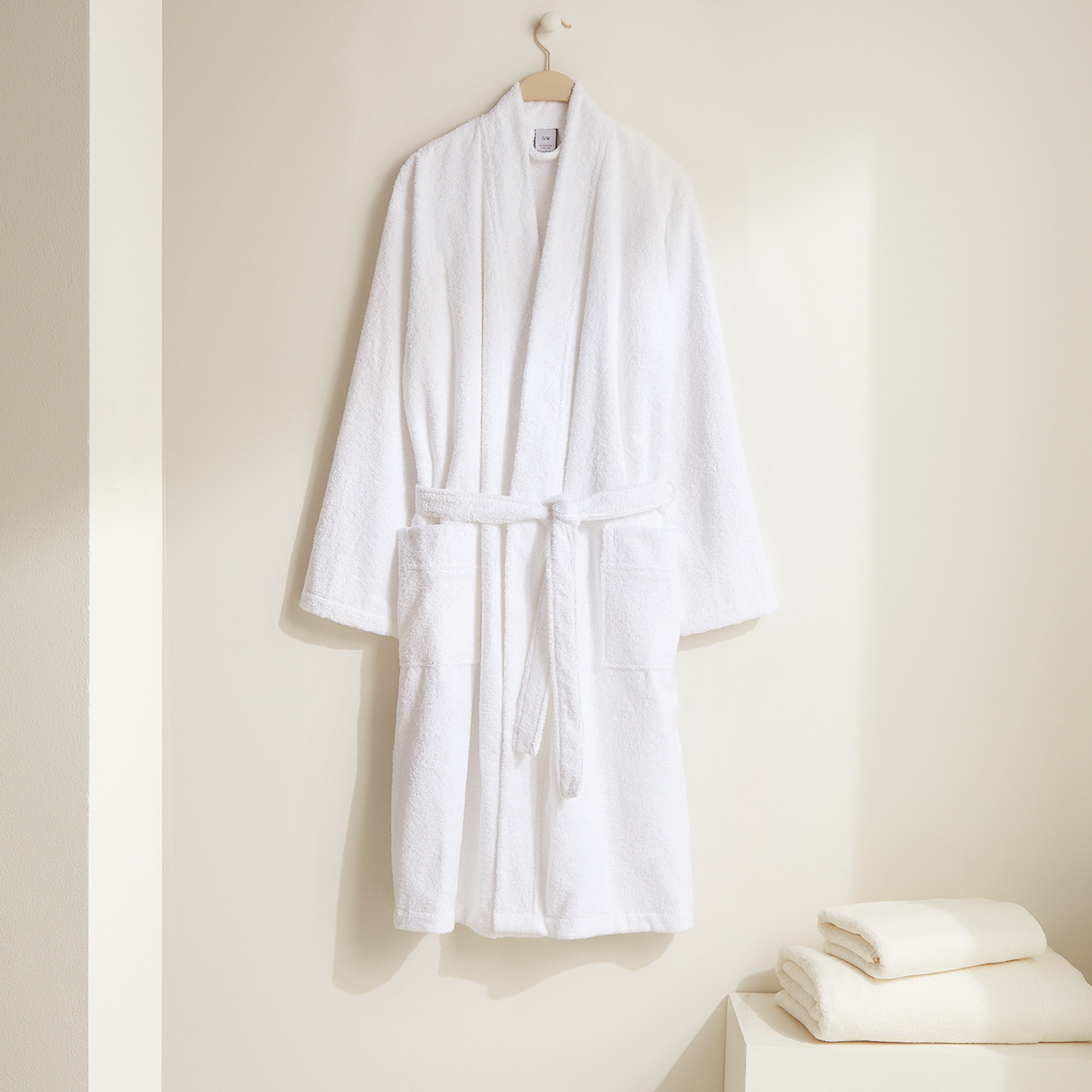 Albornoz kimono Algodón Egipcio 420 gr/m2 El Corte Inglés - Blanco S/M Blanco-1