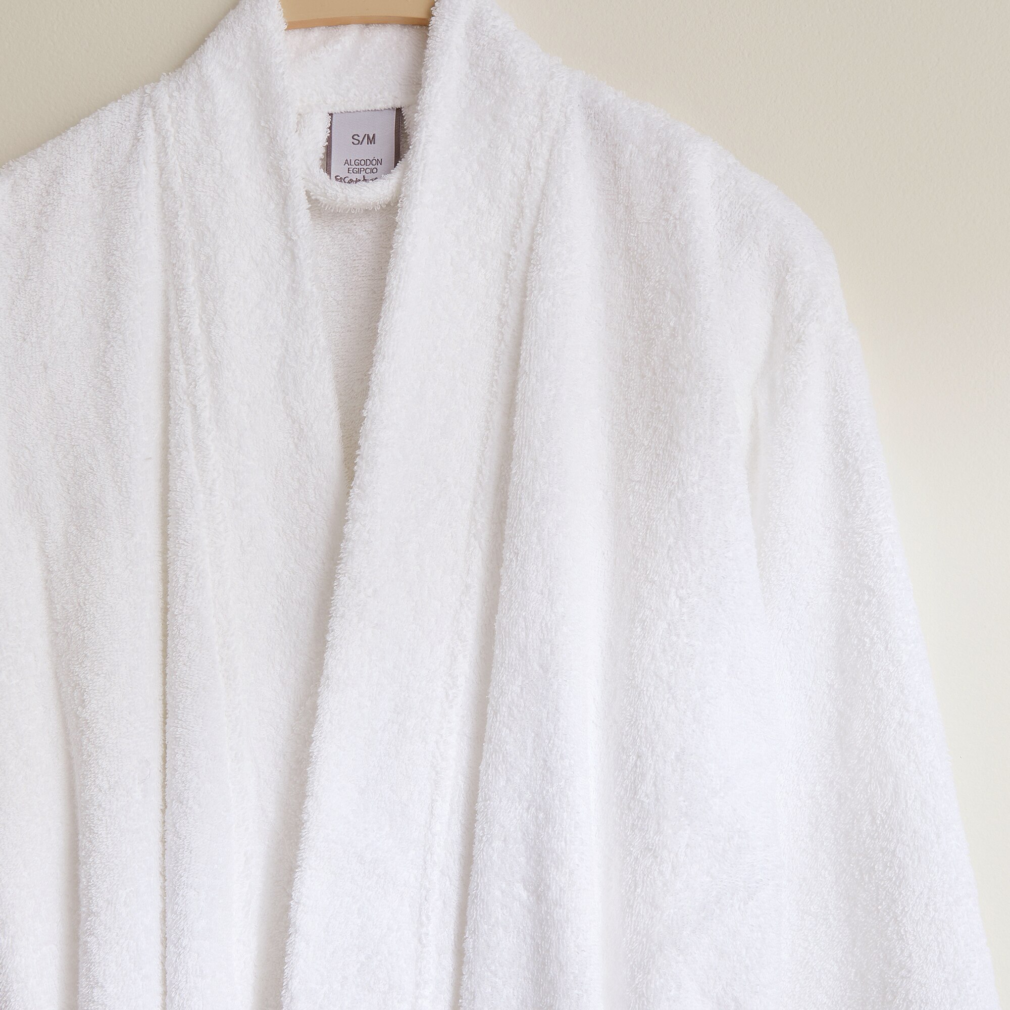 Albornoz kimono Algodón Egipcio 420 gr/m2 El Corte Inglés - Blanco S/M Blanco-2