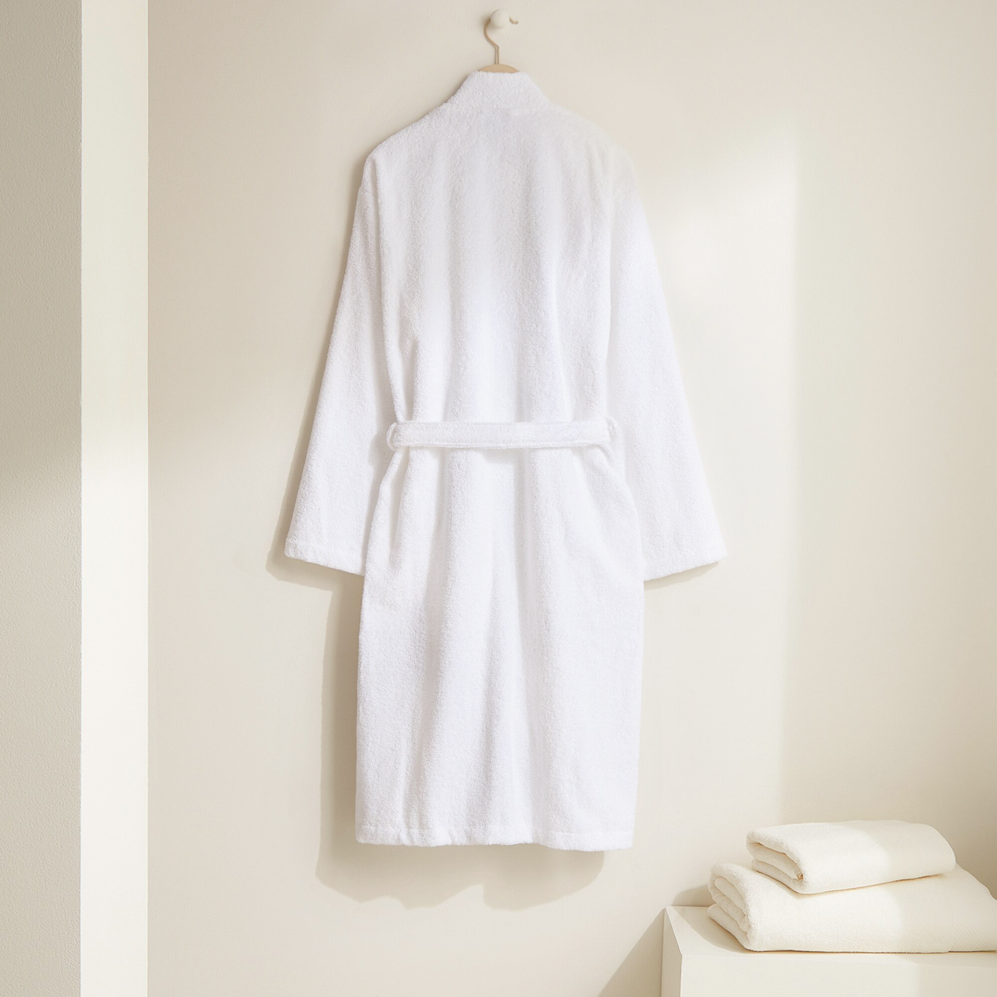 Albornoz kimono Algodón Egipcio 420 gr/m2 El Corte Inglés - Blanco S/M Blanco-3