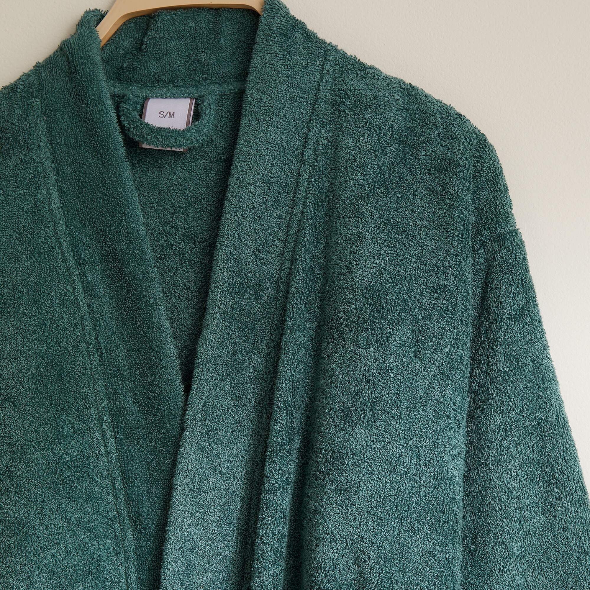 Albornoz kimono Algodón Egipcio 420 gr/m2 El Corte Inglés - Verde oscuro S/M Verde oscuro-2