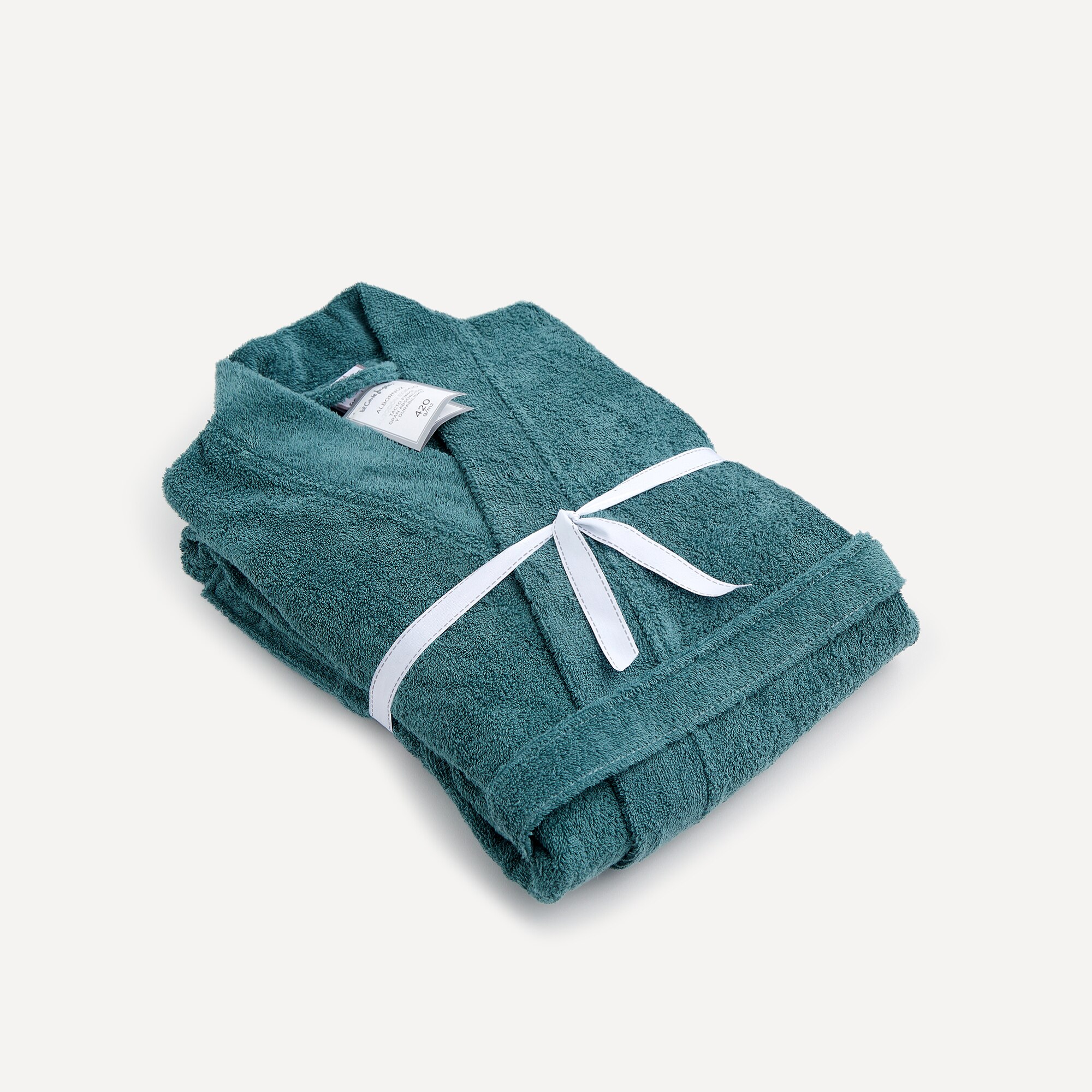 Albornoz kimono Algodón Egipcio 420 gr/m2 El Corte Inglés - Verde oscuro S/M Verde oscuro-4
