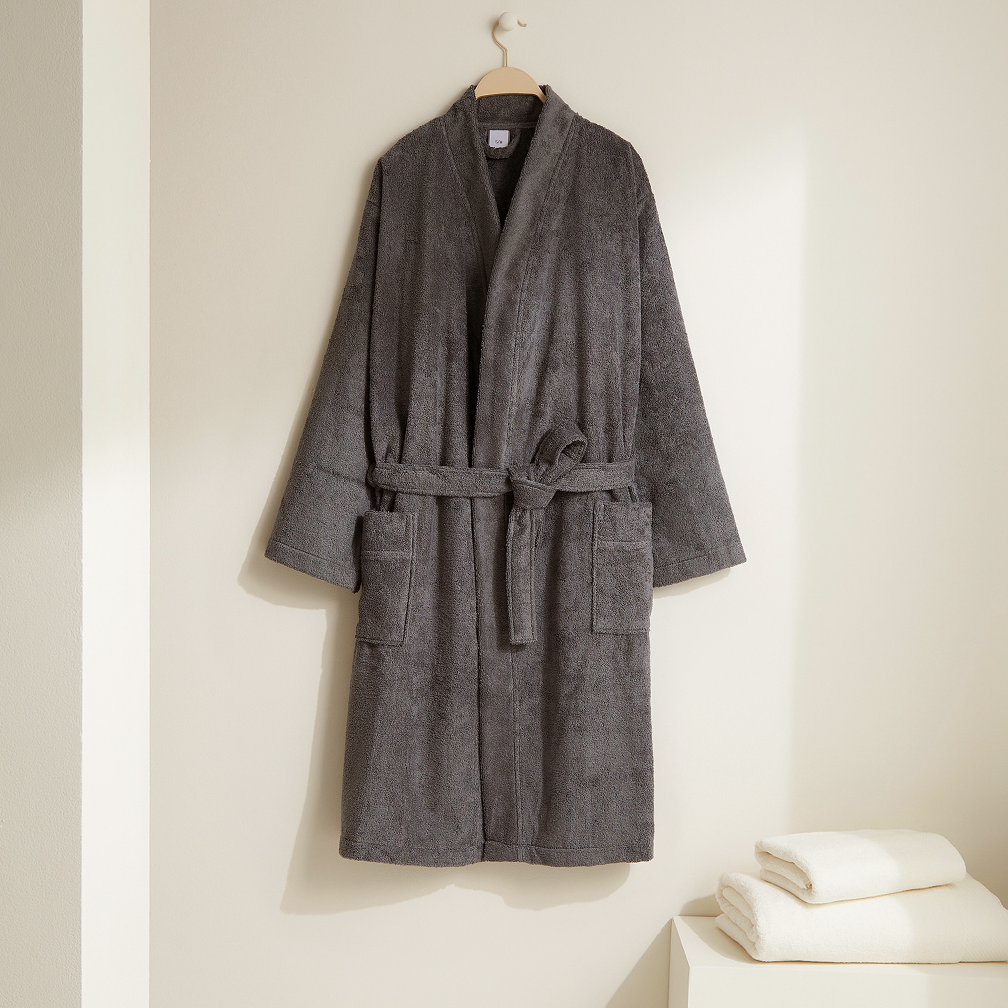 Albornoz kimono Algodón Egipcio 420 gr/m2 El Corte Inglés - Antracita L/XL Antracita-1
