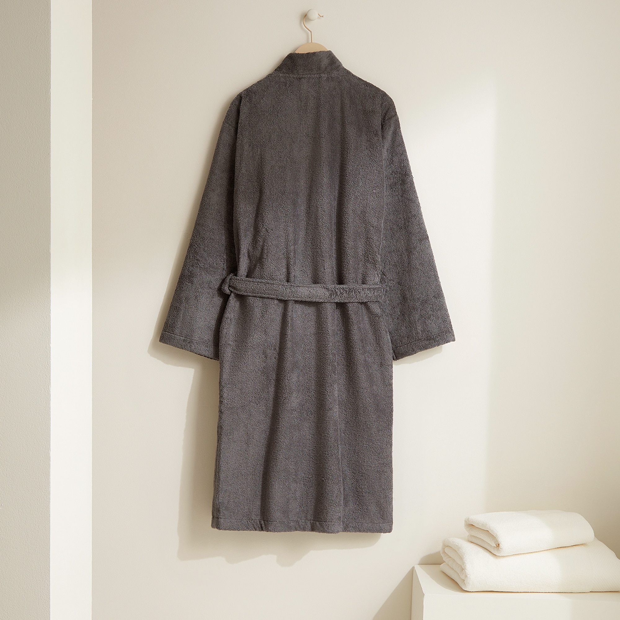 Albornoz kimono Algodón Egipcio 420 gr/m2 El Corte Inglés - Antracita L/XL Antracita-3