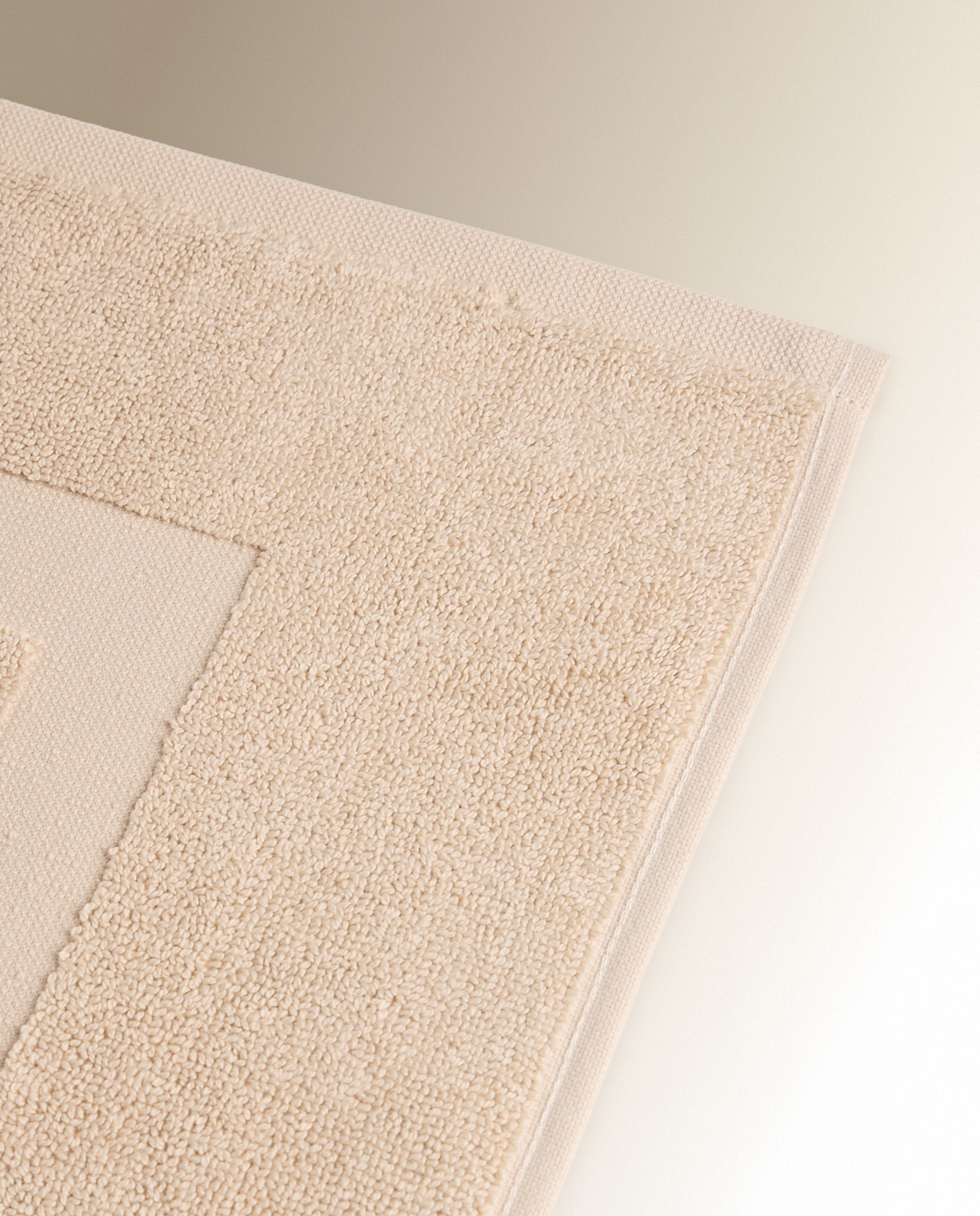 Alfombra de baño Algodón Egipcio - Beige 50 x 80 cm Beige-2