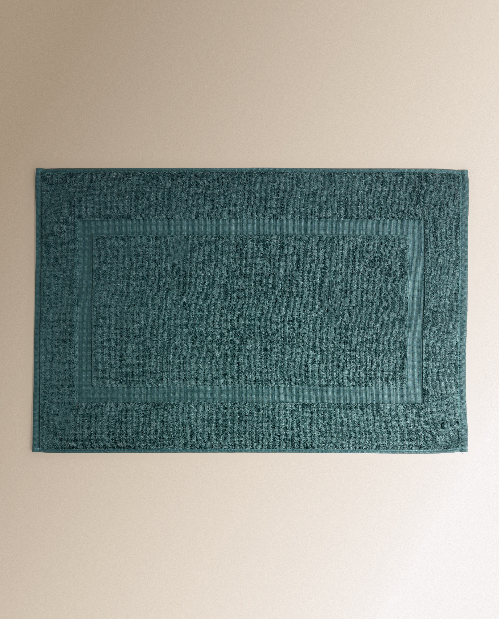 Alfombra de baño Algodón Egipcio - Verde oscuro 50 x 80 cm Verde oscuro-1