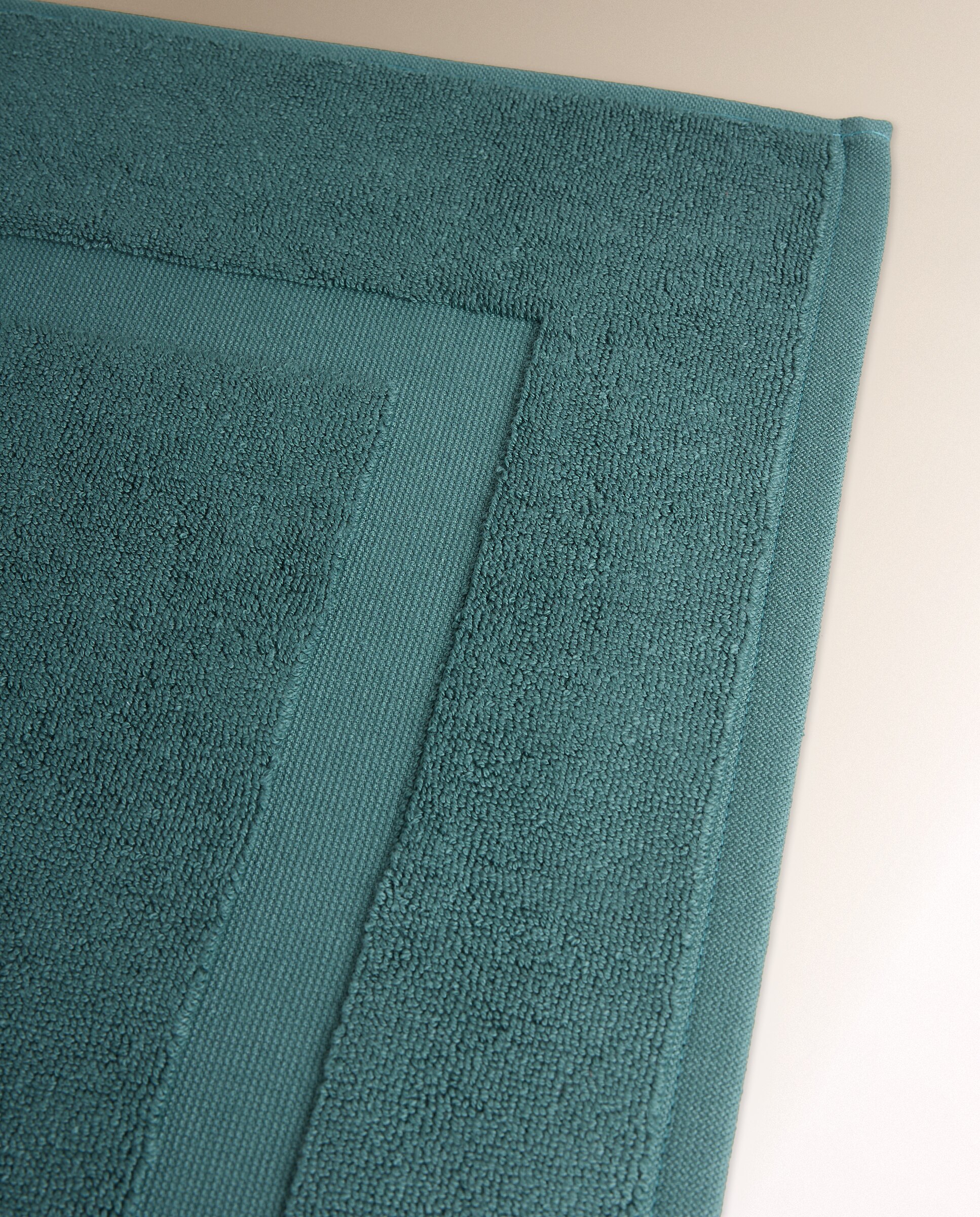 Alfombra de baño Algodón Egipcio - Verde oscuro 50 x 80 cm Verde oscuro-2
