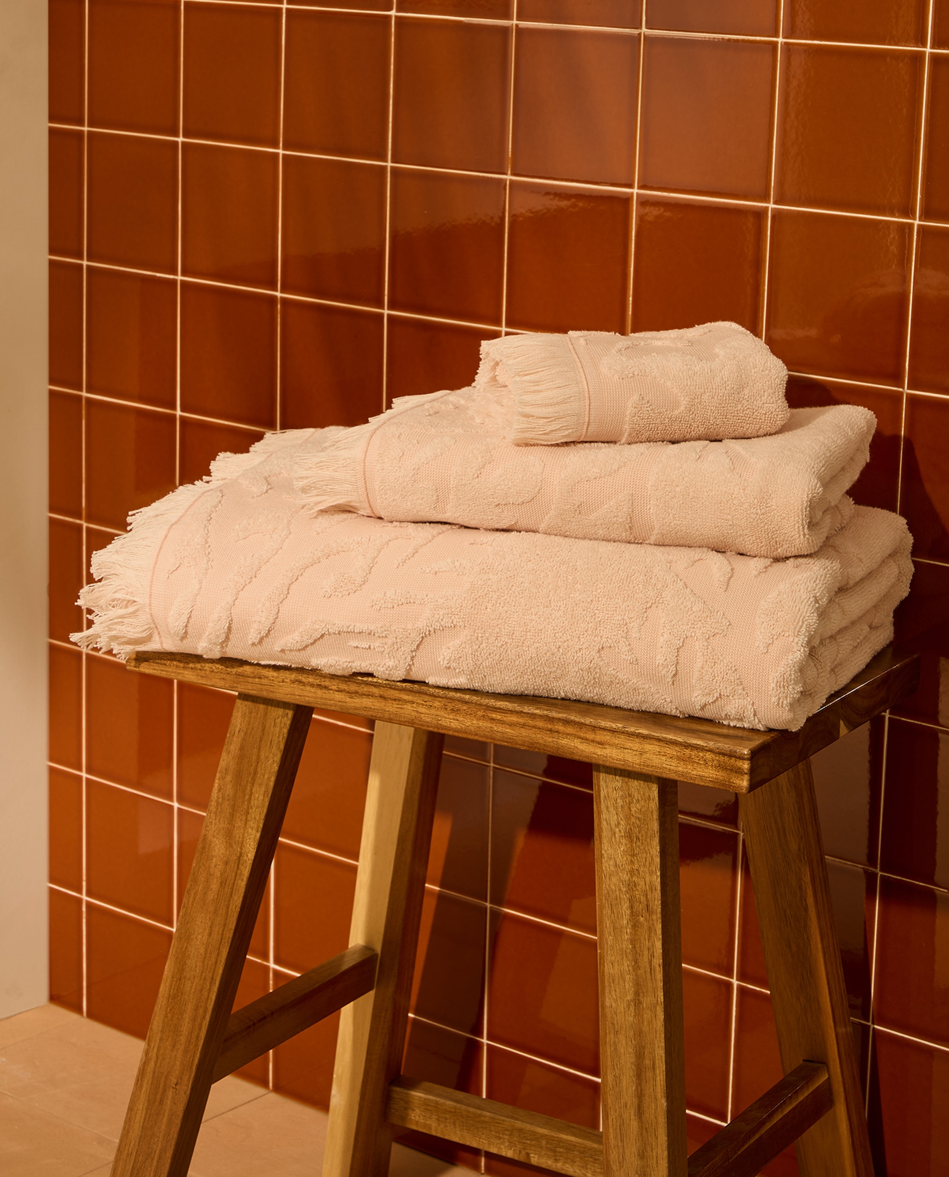 Toalha de Banho de Algodão 500 g/m2 Mare Salmão-1