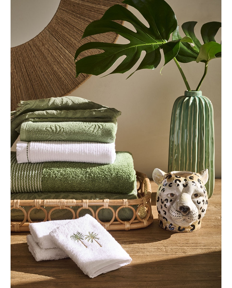 Toalha de Banho de Algodão 500 g/m2 Palmar Verde-5