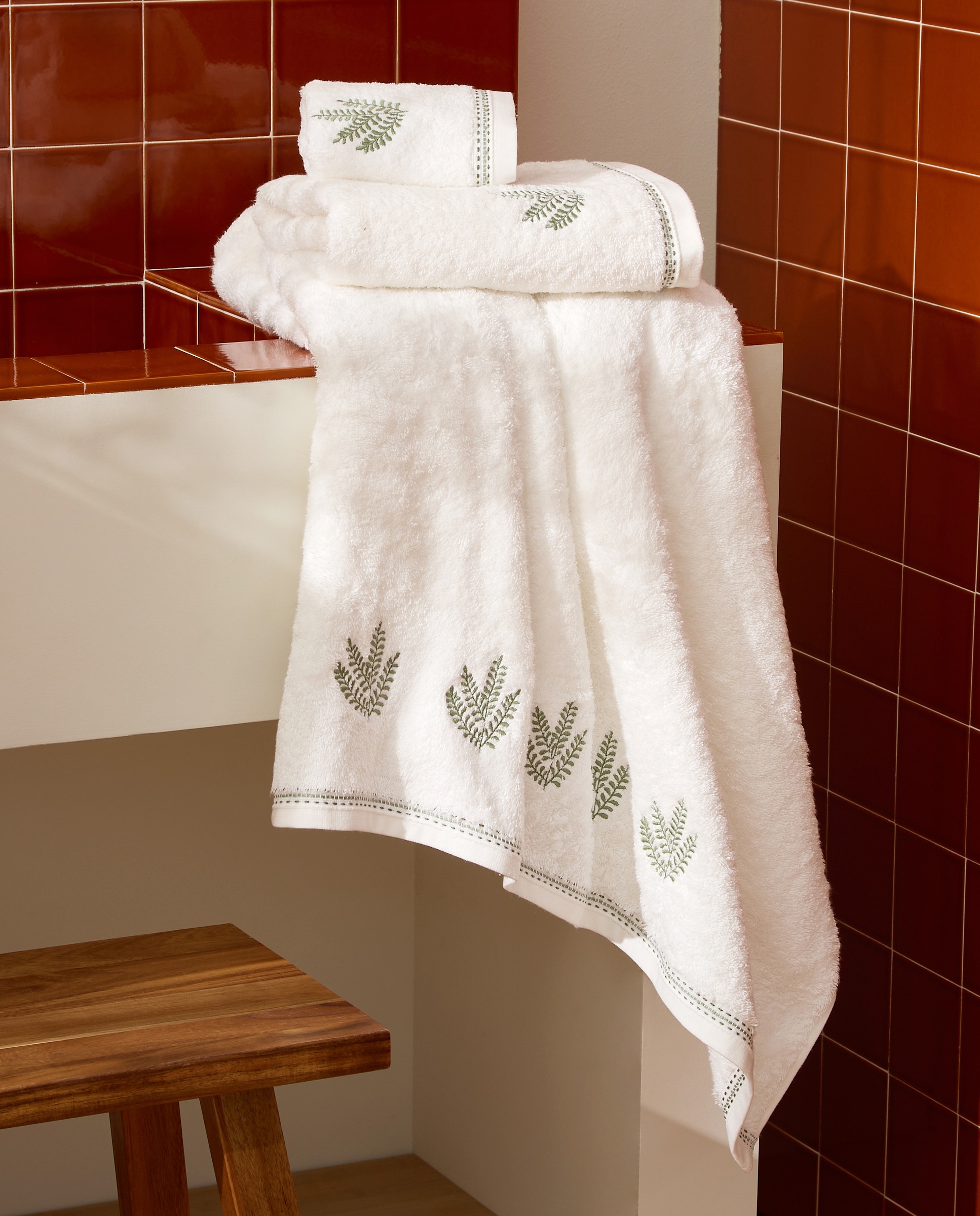 Toalla de baño algodón 500 gr/m2 Sambaia - Verde Tocador Verde-1
