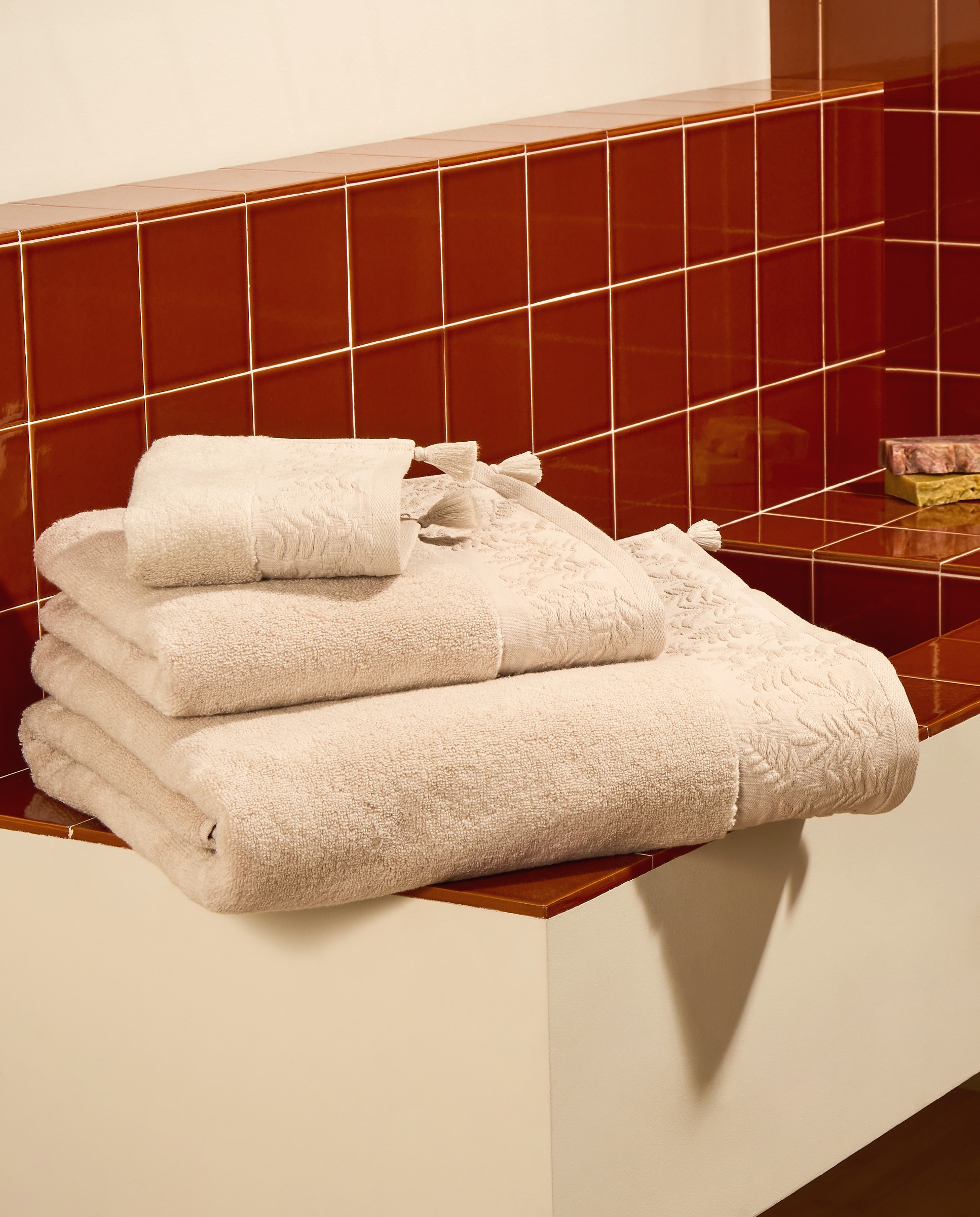 Toalla de baño algodón 530 gr/m2 Tedey - Beige Tocador Beige-1
