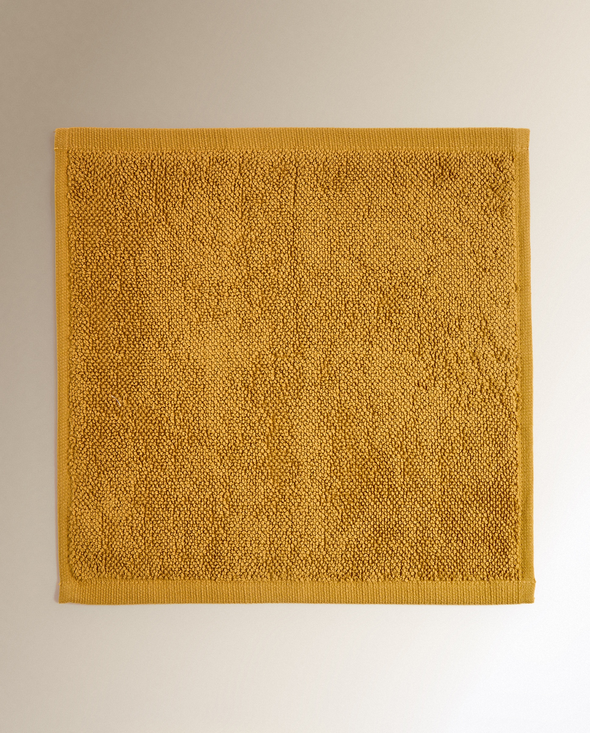 Conjunto de 3 Toalhas de Bidé de Algodão 650 g/m2 Rice Mostarda-2