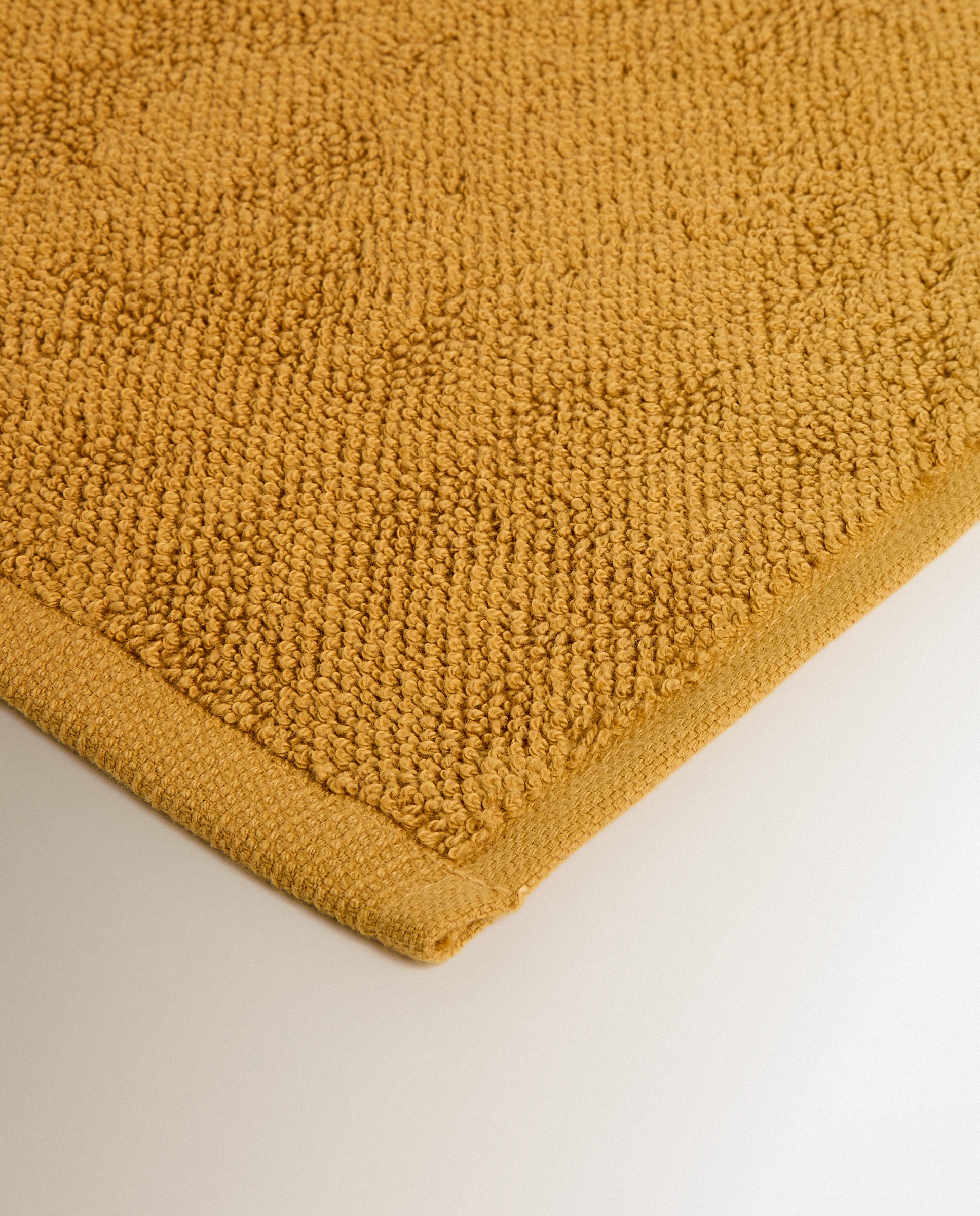 Conjunto de 3 Toalhas de Bidé de Algodão 650 g/m2 Rice Mostarda-3
