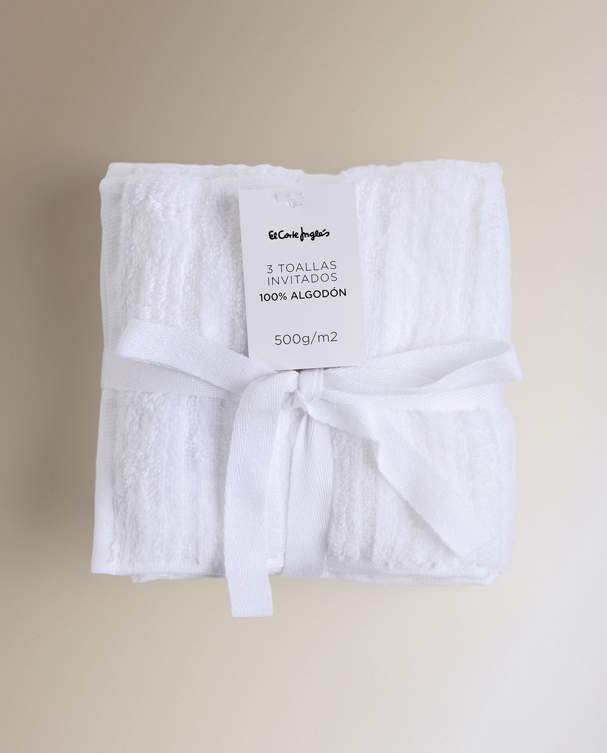 Set de 3 toallas de tocador algodón 485 gr/m2 Clouds - Blanco Blanco-5