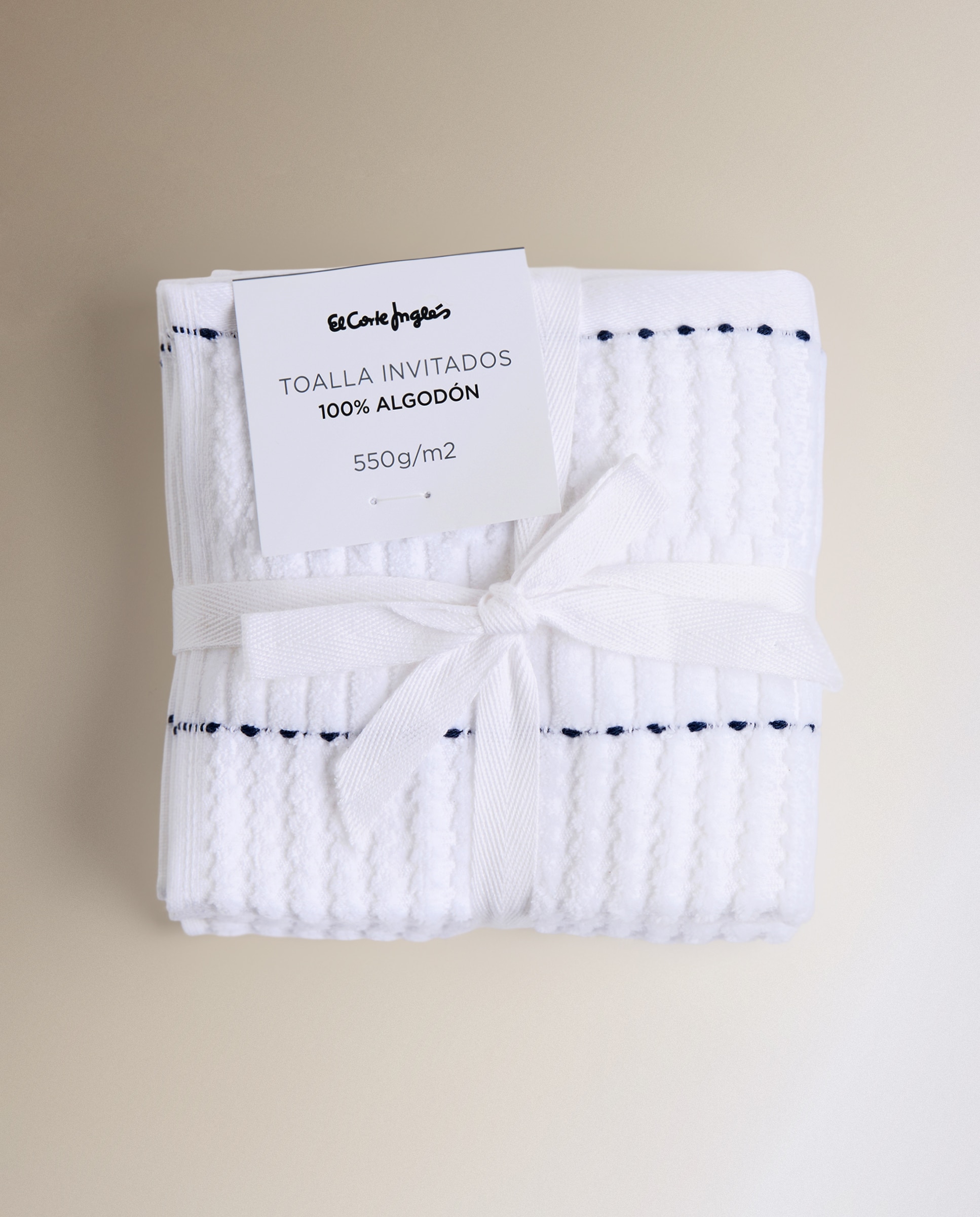 Set de 3 toallas de tocador algodón 550 gr/m2 Tagle - Blanco Tocador Blanco-5