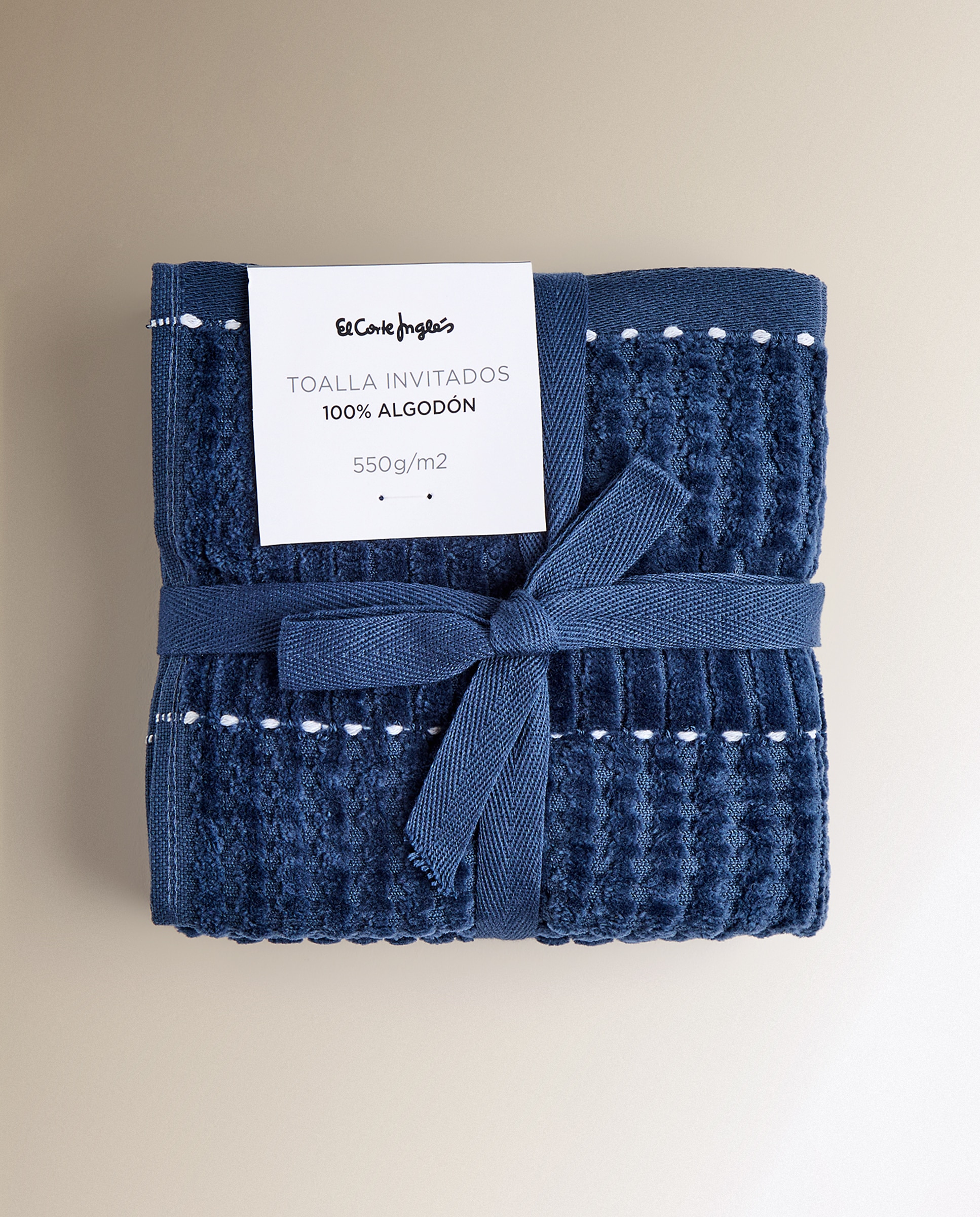 Set de 3 toallas de tocador algodón 550 gr/m2 Tagle - Azul Tocador Azul-5
