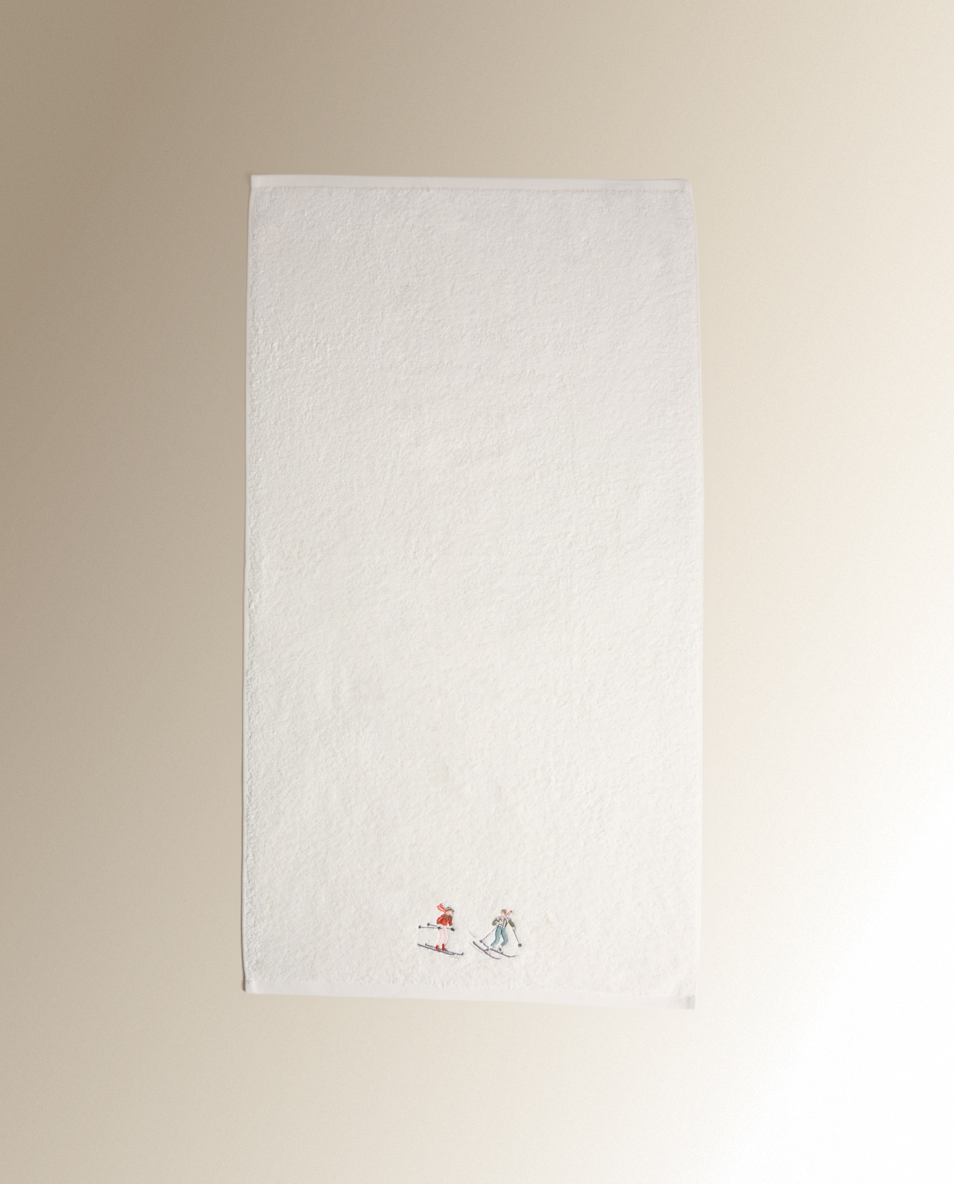 Imagen 0 de Set de 2 toallas de lavabo algodón 500 gr/m2 Skiers Crudo