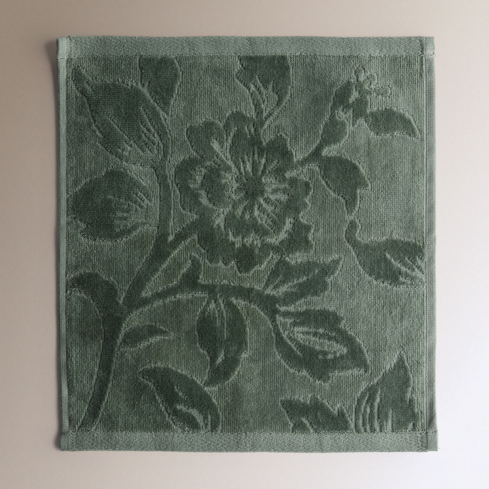 Conjunto de 3 Toalhas de Bidé de Algodão 480 g/m2 Kitami Verde-2