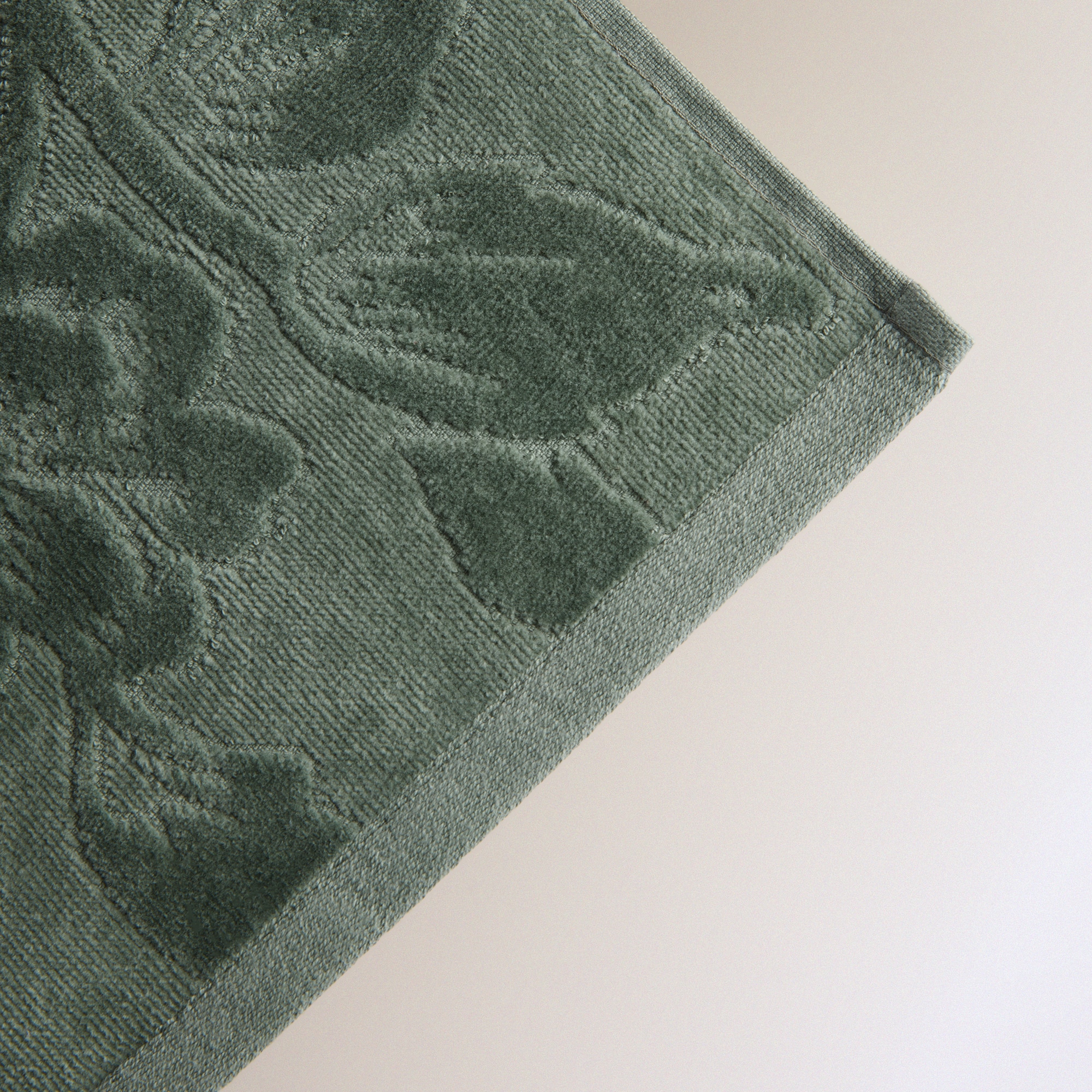 Conjunto de 3 Toalhas de Bidé de Algodão 480 g/m2 Kitami Verde-3