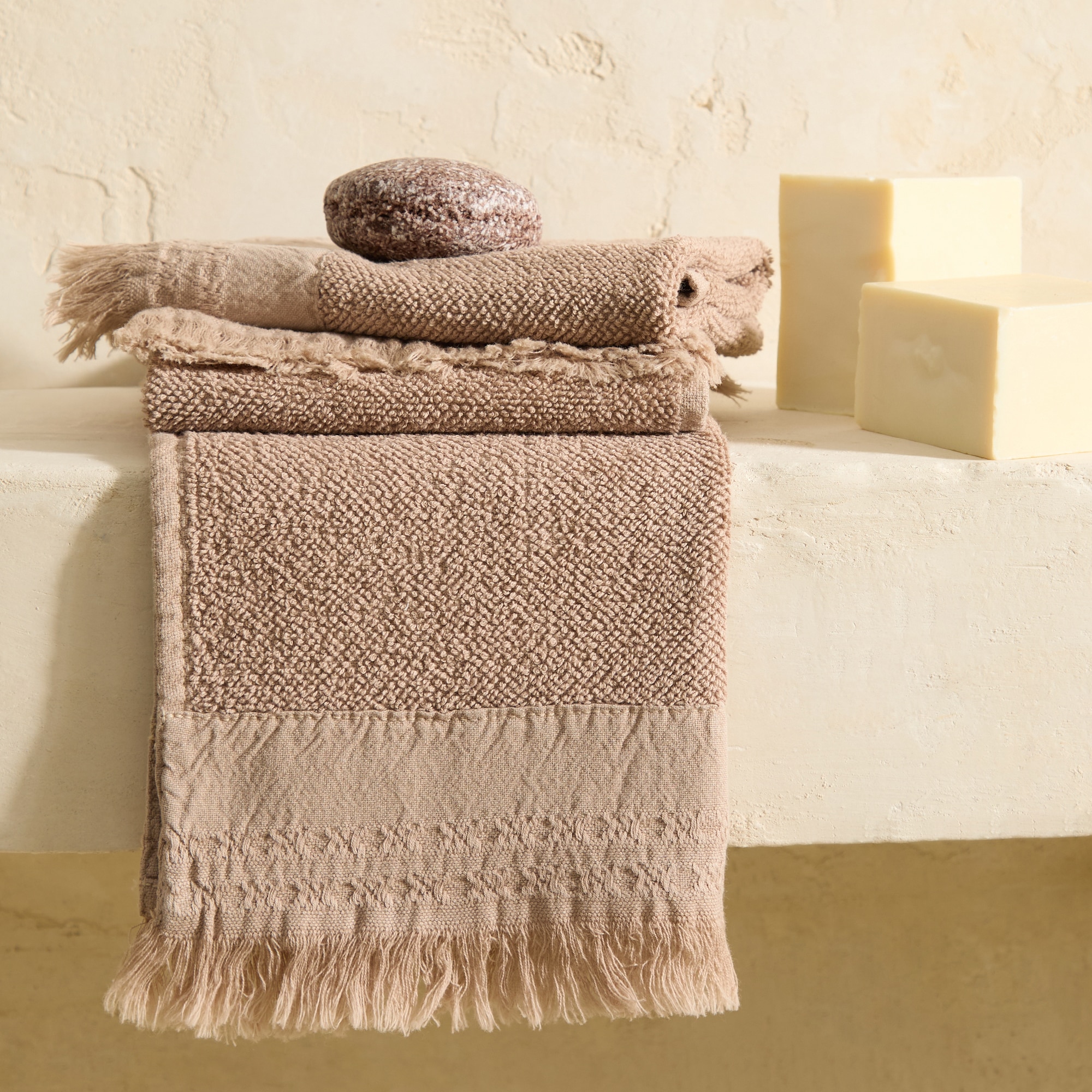 Imagem 0 de Conjunto de 3 Toalhas de Bidé de Algodão 480 g/m2 Banda