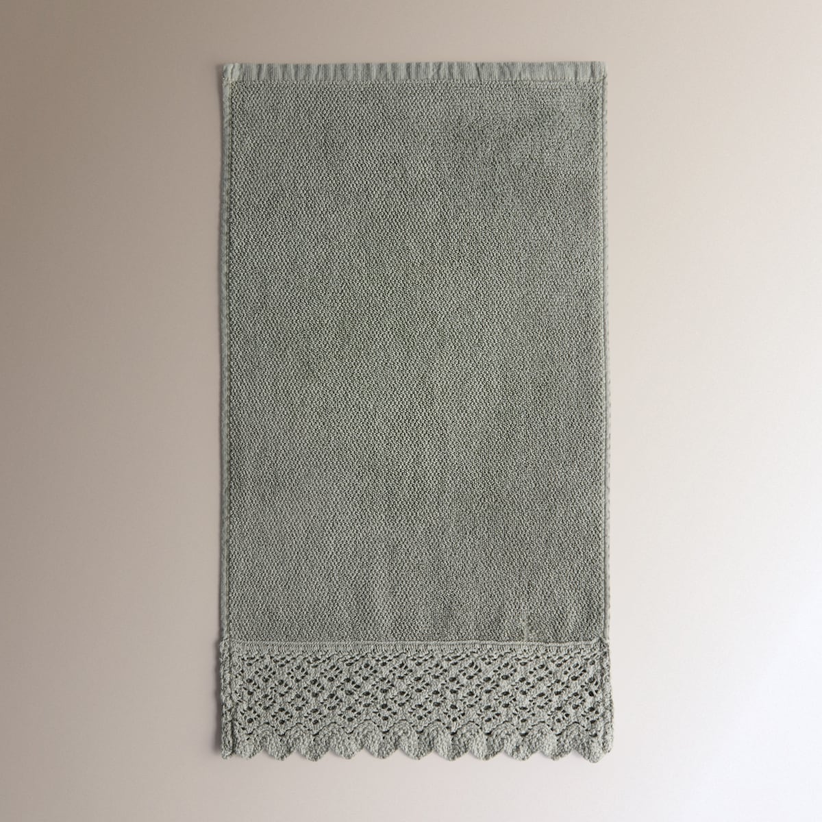 Toalha de banho de algodão 500 g/m2 Crochet Verde-2