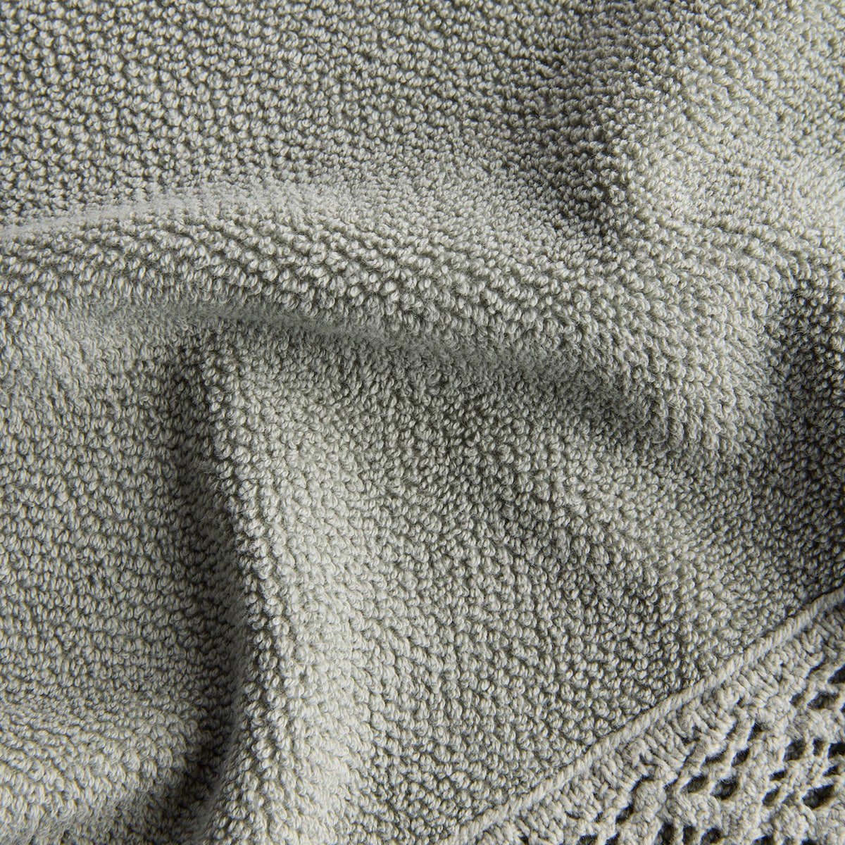 Toalha de banho de algodão 500 g/m2 Crochet Verde-4