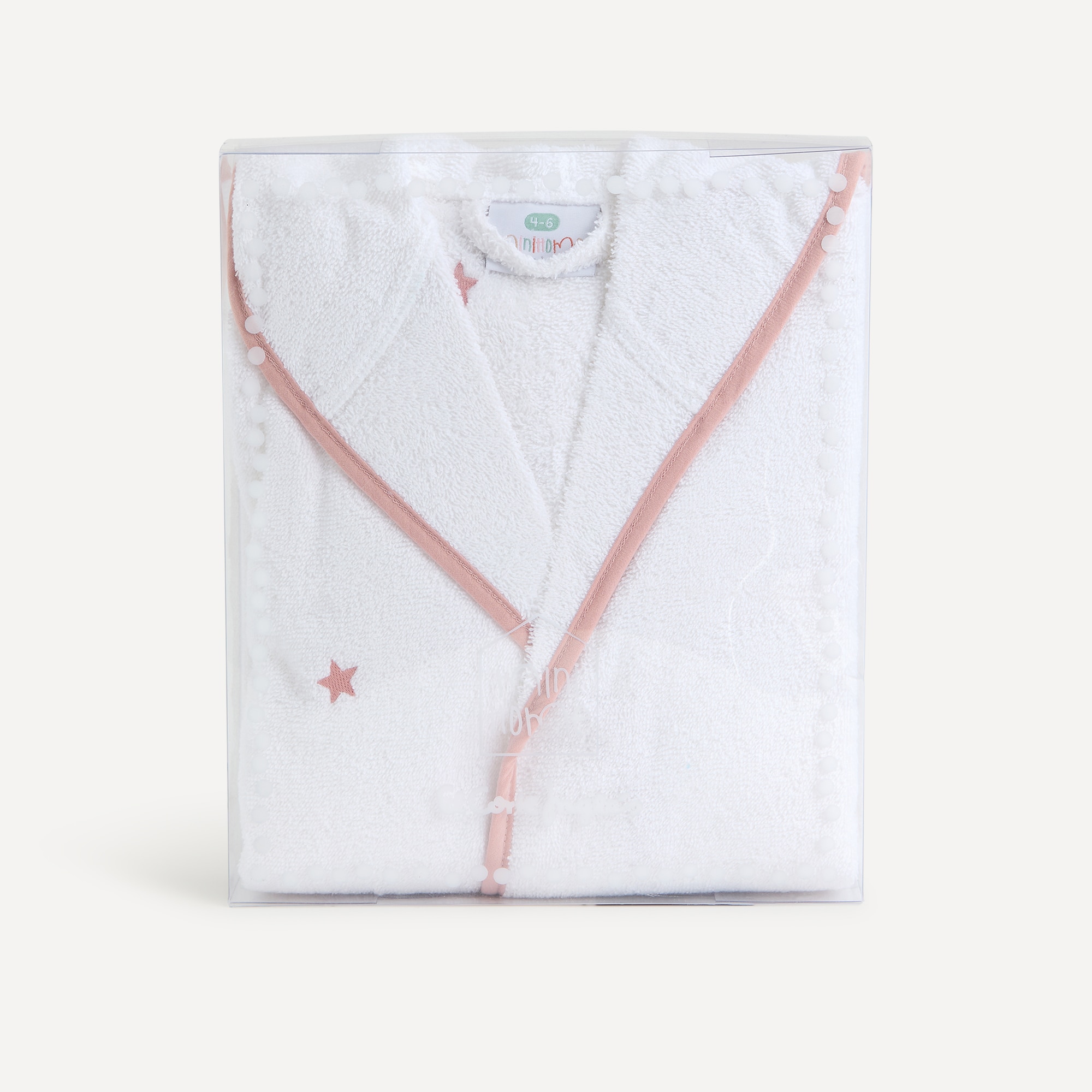 Roupão de banho infantil de algodão 360 g/m2 Stellar Rosa-4