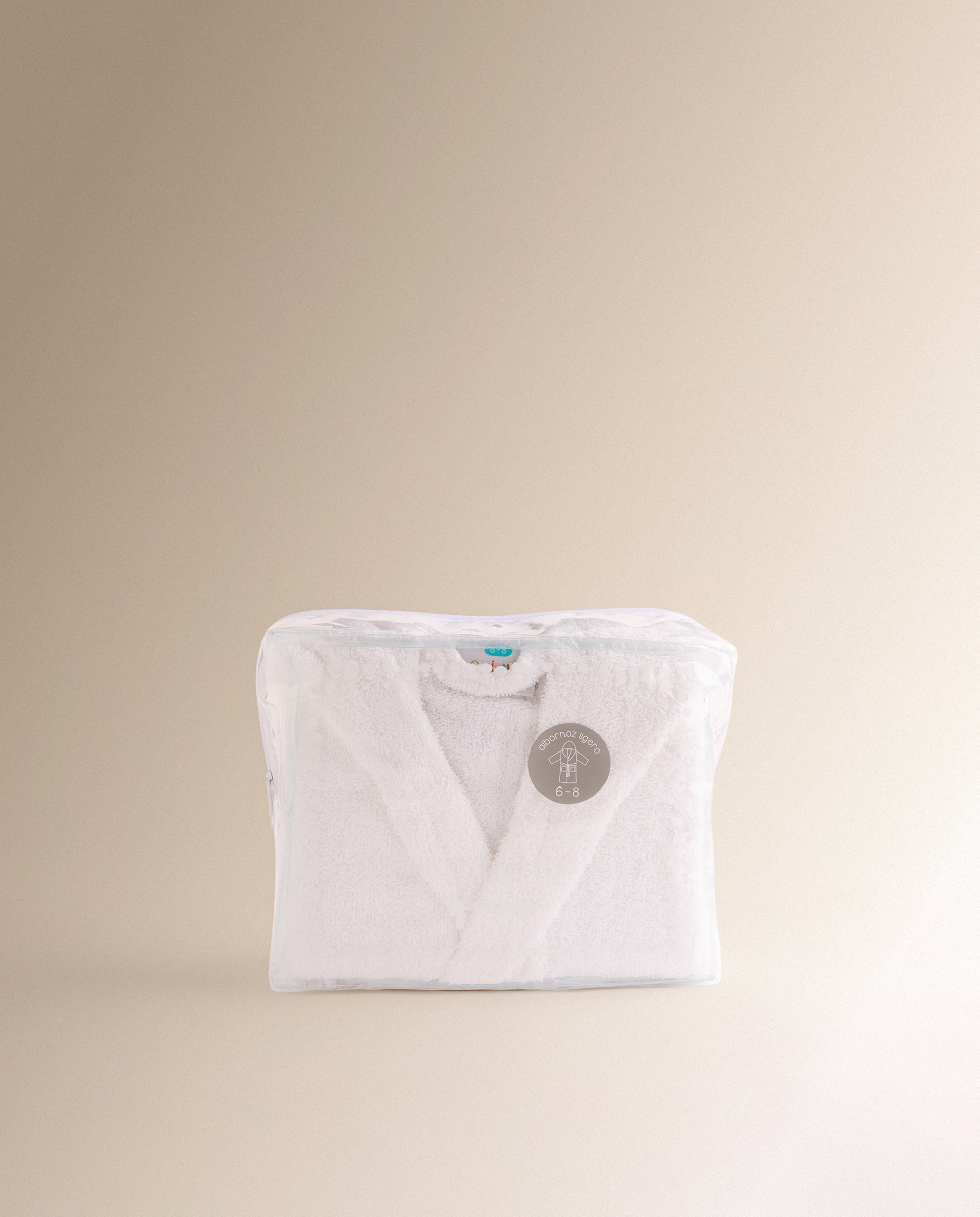 Albornoz infantil algodón 380 gr/m2 Viaje - Blanco De 4 a 6 años Blanco-5