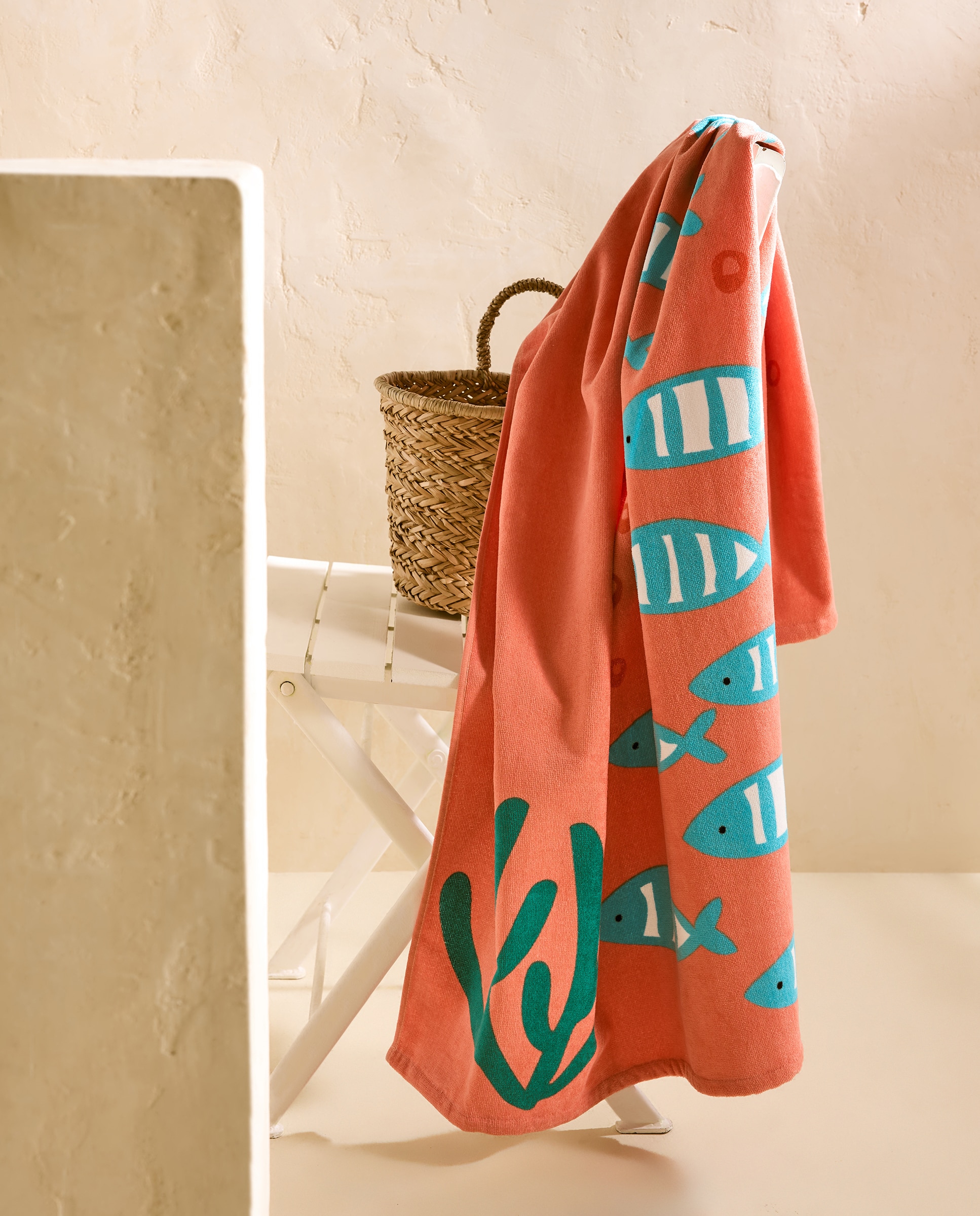 Imagem 0 de Toalha de Praia de Algodão Peixes