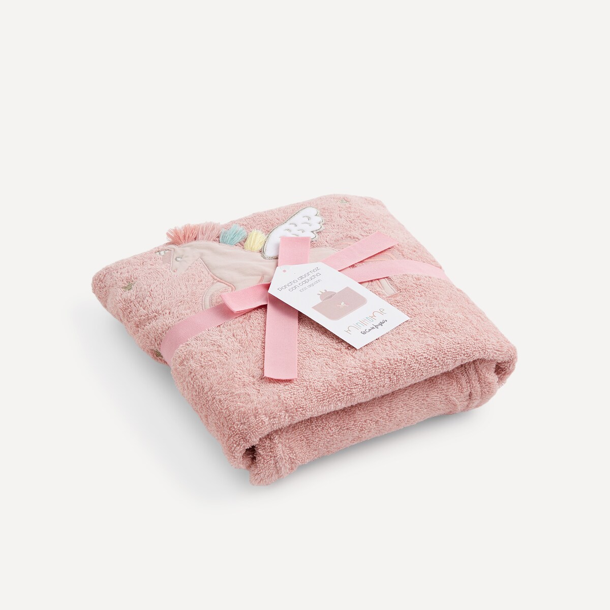 Poncho Infantil com Capuz New Unicornio Mini Home Rosa-3