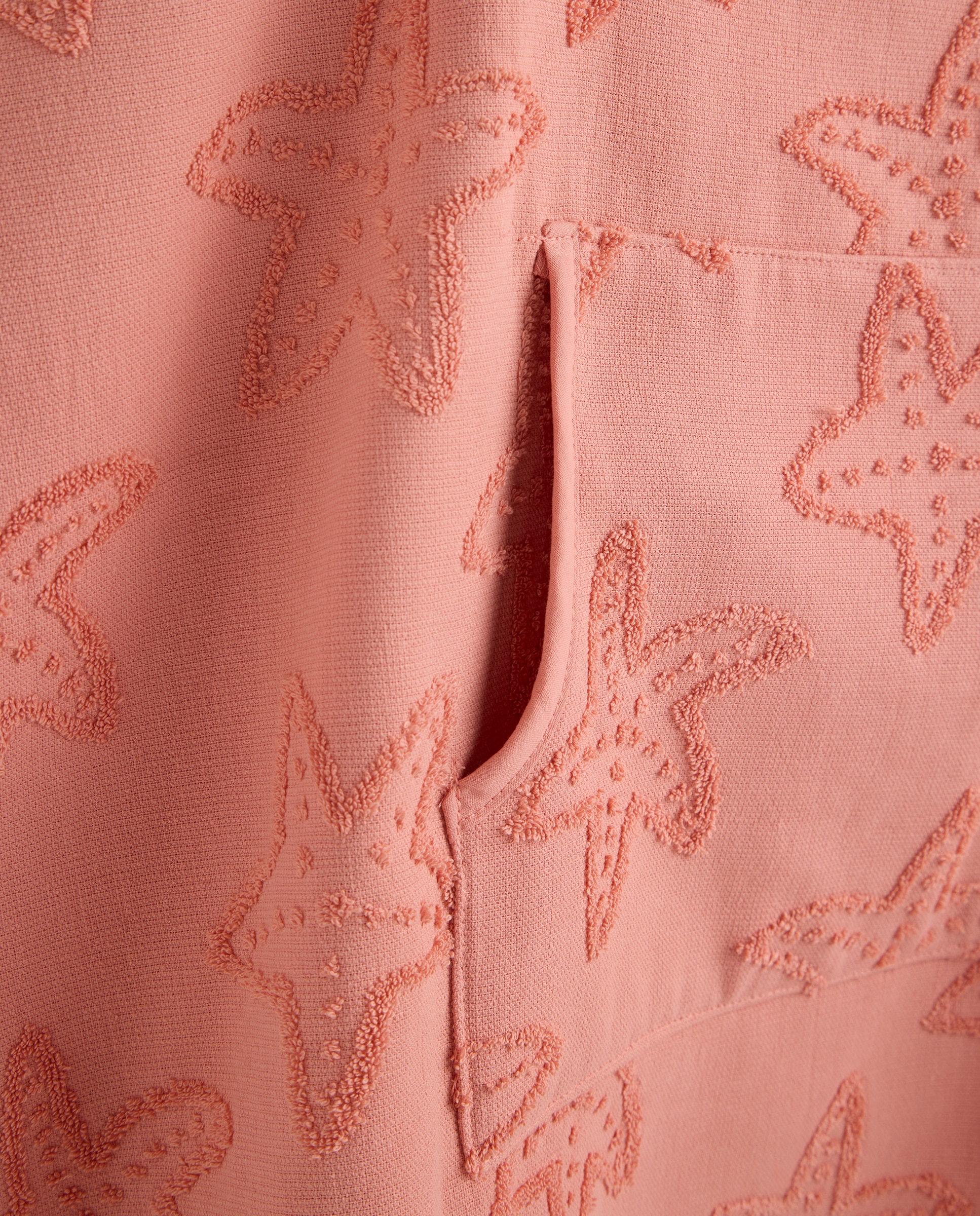 Poncho de Praia Infantil Starfish Coral-2