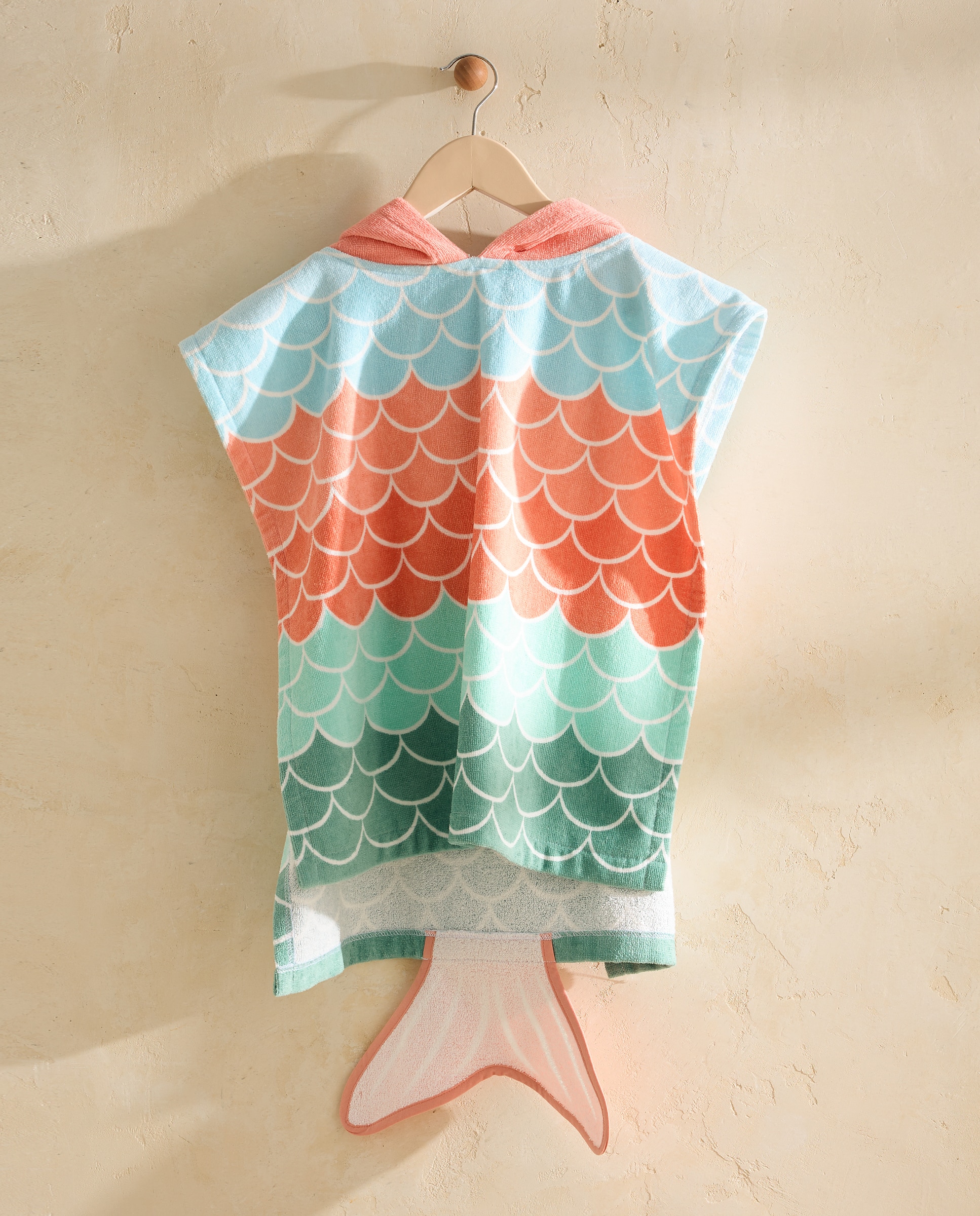 Imagem 0 de Poncho de Praia Infantil de Algodão Sereias