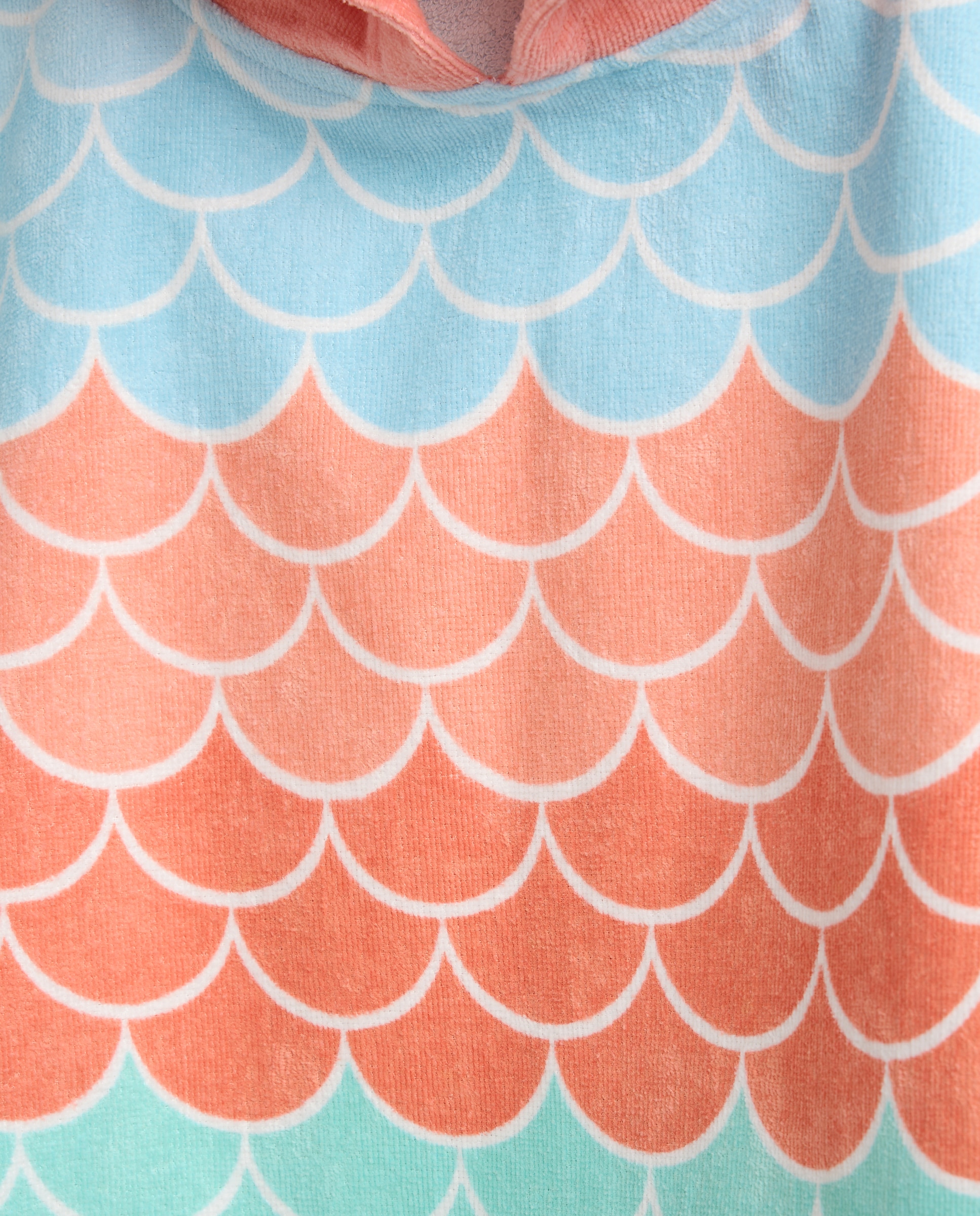 Poncho de Praia Infantil de Algodão Sereias Multicolor-4