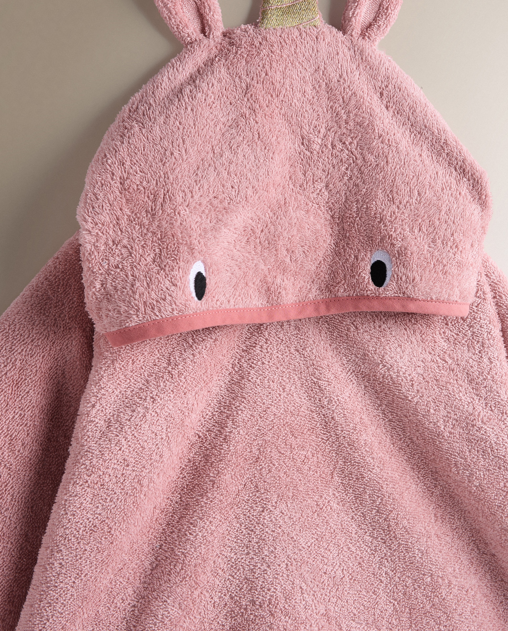 Poncho de Praia Infantil de Algodão Valentine Rosa-3