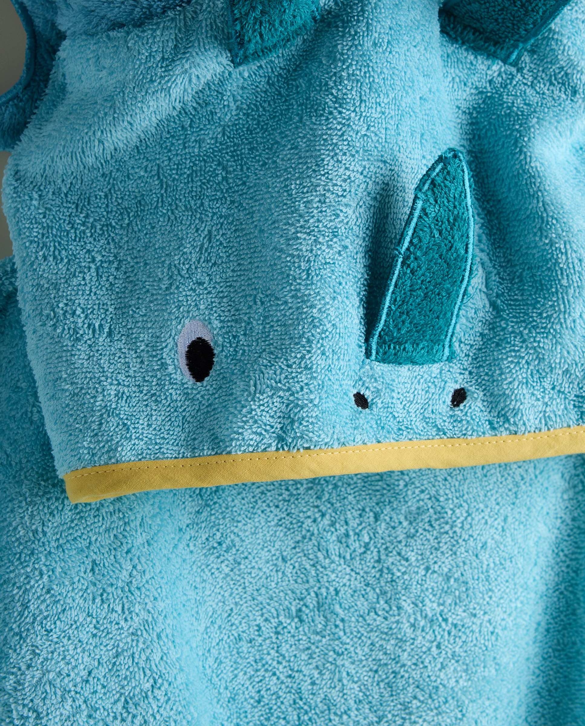 Poncho de Praia Infantil de Algodão Dinossauro Verde-3